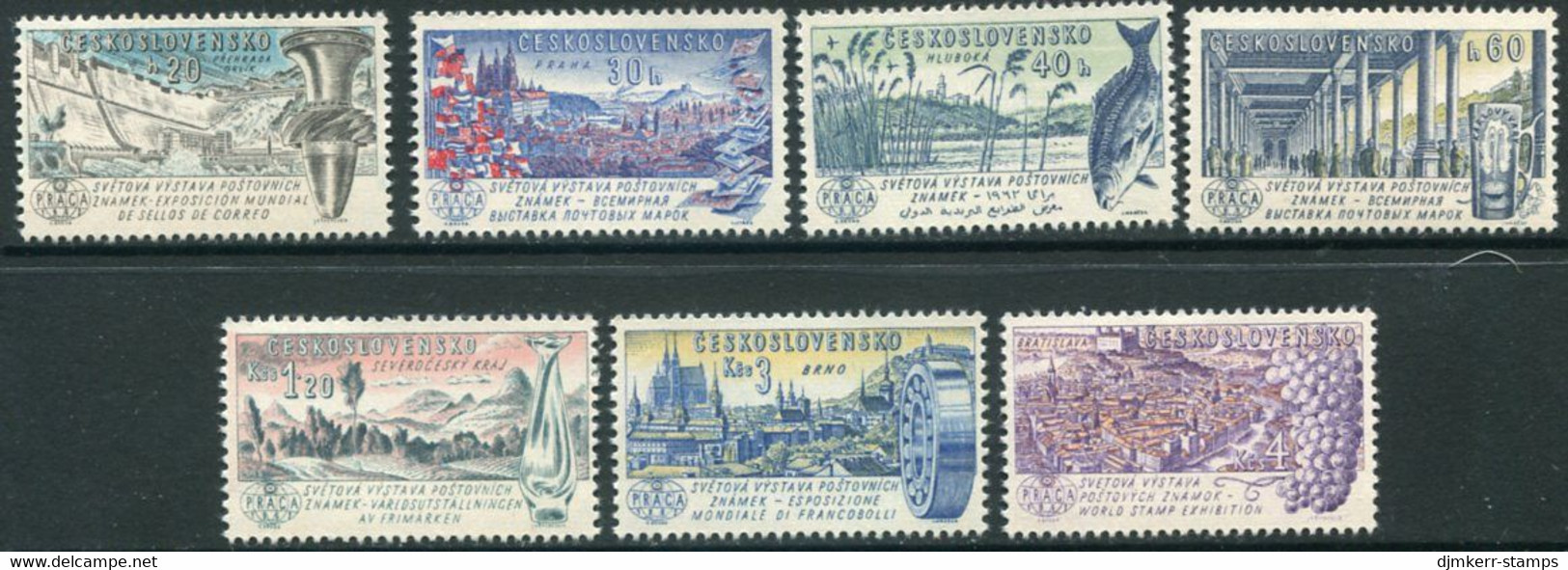 CZECHOSLOVAKIA 1961 PRAGA 1962 Philatelic Exhibition II MNH / **.  Michel 1293-99 - Unused Stamps