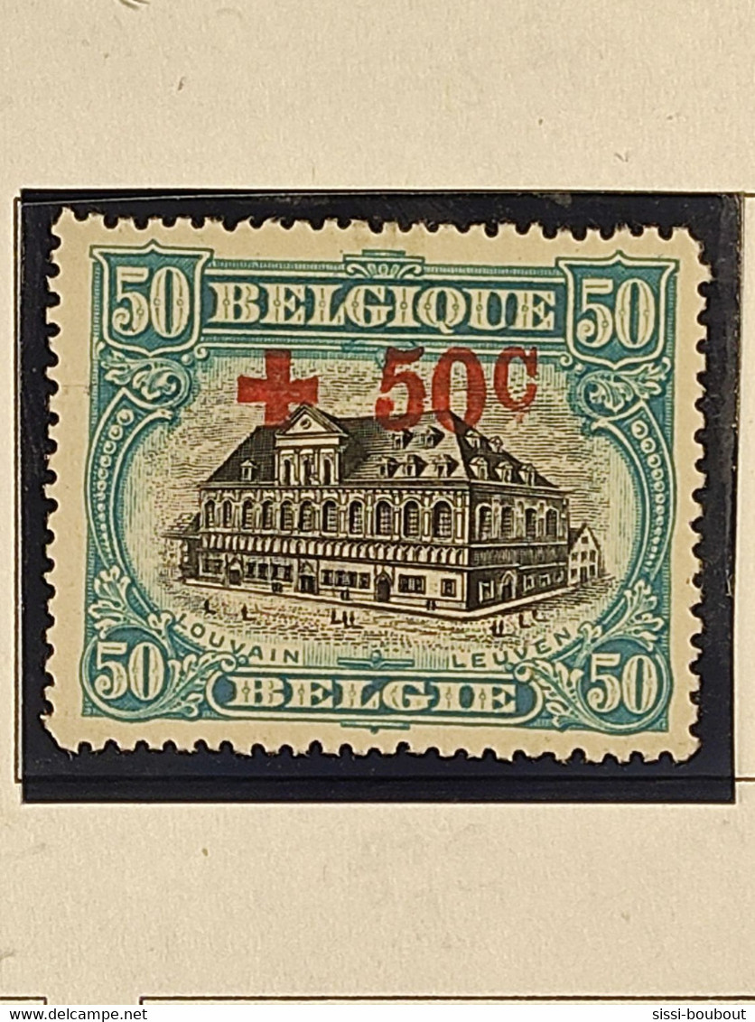 Timbre De BELGIQUE "NEUF" " Croix-Rouge" Avec Trace De Charnière Ou Sur Charnière - Lot Sur L'année 1918 - 1918 Red Cross