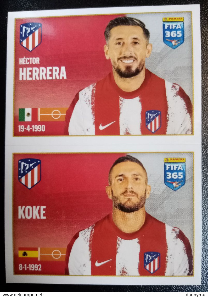 Figurina Panini 2022 Sticker Fifa 365 2021-22  Héctor Herrera Koke Atletico Madrid N 100 - Sonstige & Ohne Zuordnung