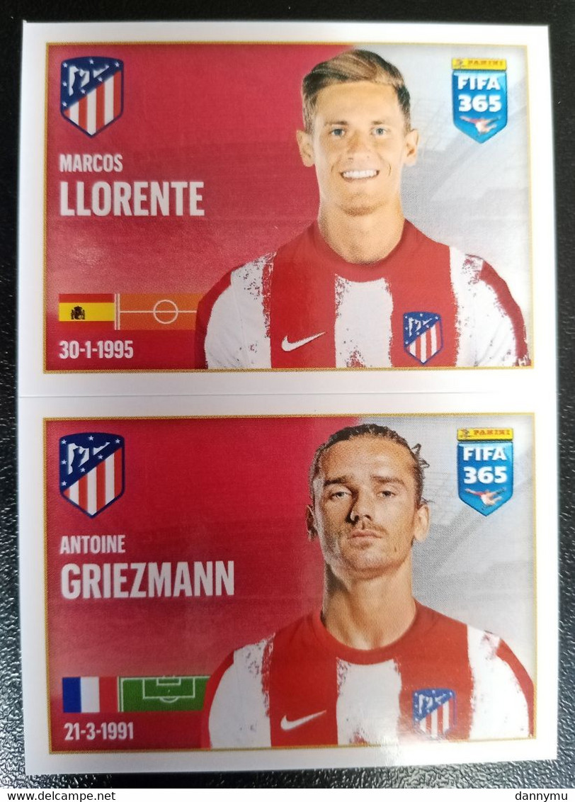 Figurina Panini 2022 Sticker Fifa 365 2021-22 Marcos Llorente Antoine Griezmann Atletico Madrid N 102 - Altri & Non Classificati