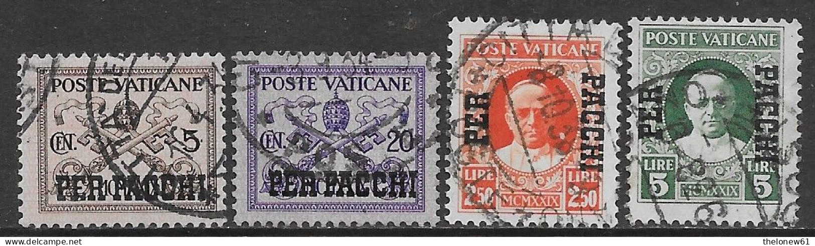 Vaticano Vatican 1931 Pacchi Conciliazione Soprastampato 4val Sa N.PP1,PP3,PP11-PP12 US - Postpakketten