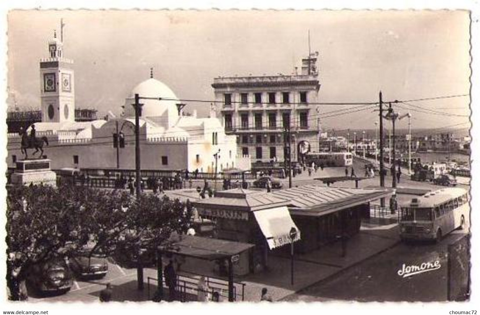 (Algérie) Alger 238, Jomone 156, Place Du Gouvernement Et Palais Consulaire, Chambre De Commerce, Bus - Algiers