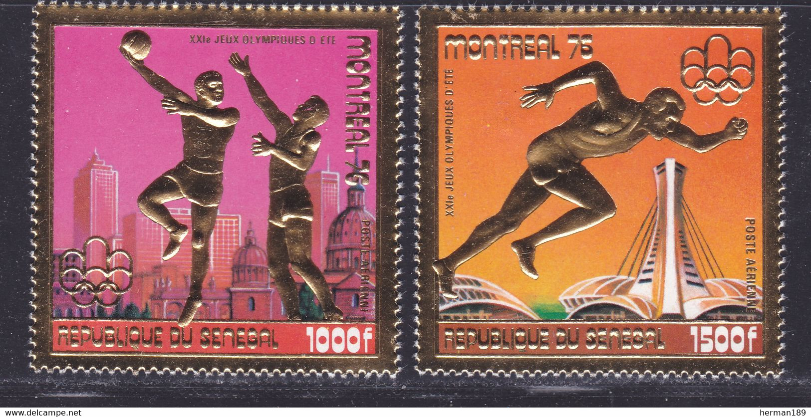 SENEGAL AERIENS N°  154 & 155 ** MNH Neufs Sans Charnière, TB (D9846) Jeux Olympiques D'été à Montréal - 1976 - Sénégal (1960-...)