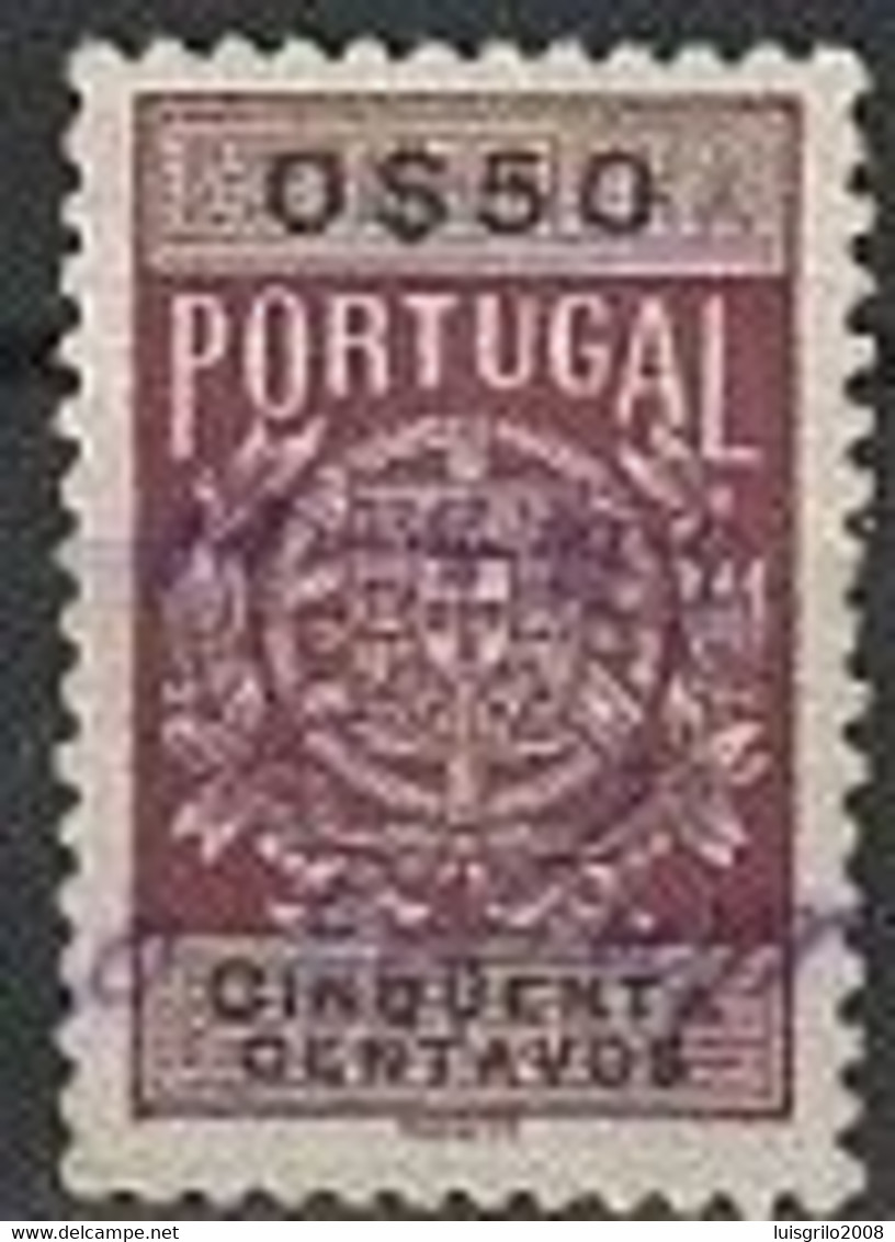 Fiscal/ Revenue, Portugal - Estampilha Fiscal -|- Série De 1940 - 0$50 - Usati