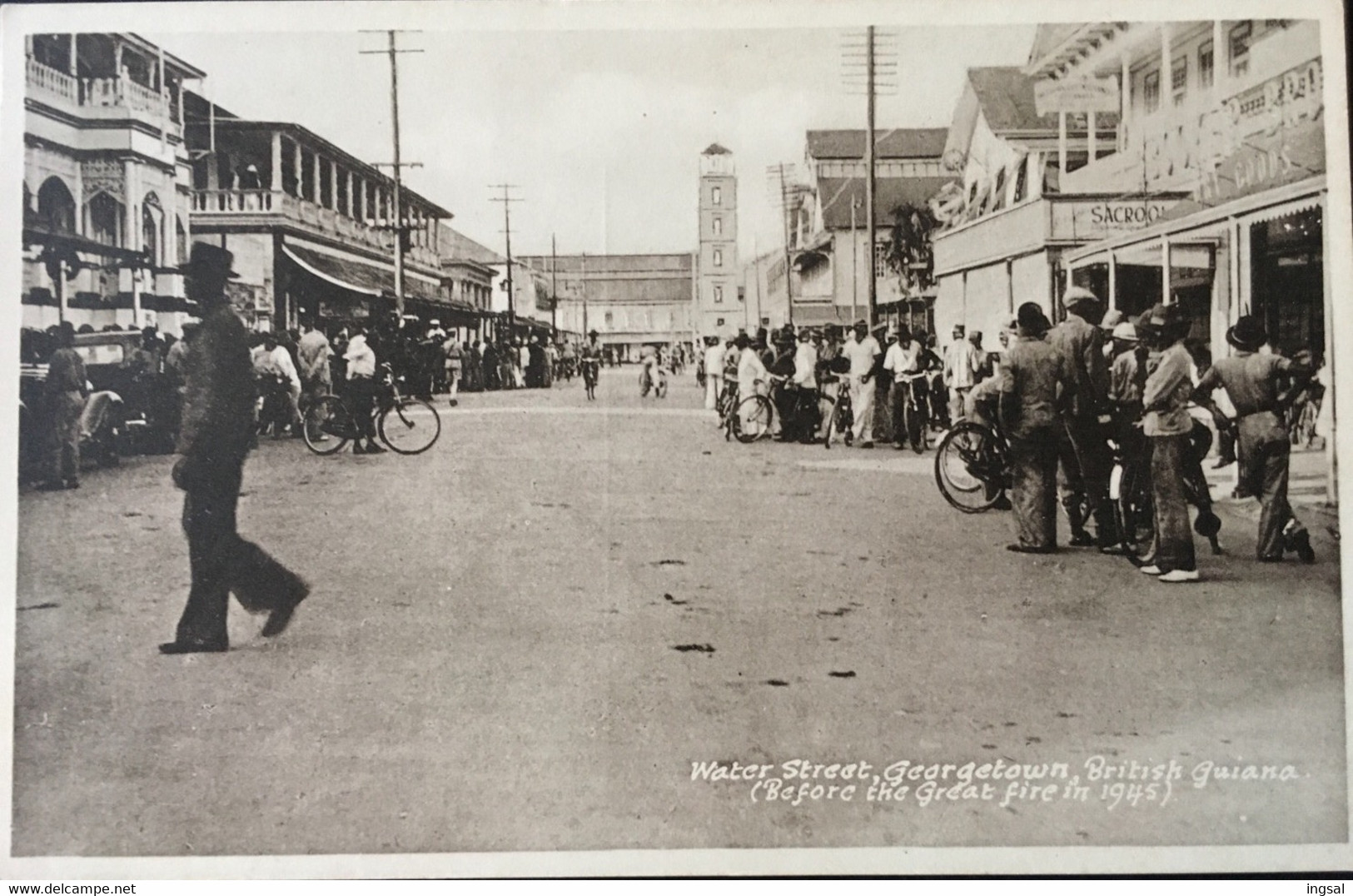 British Guyana…….Georgetown………..View Of Water Street………Ca 1945 - Guyana (ehemals Britisch-Guayana)