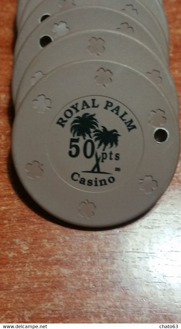 20 Fichas De 50 Pts. + 20 Fichas De 1000 Pts. CASINO ROYAL PALM, VILLAJOYOSA ( ALICANTE) - Casino