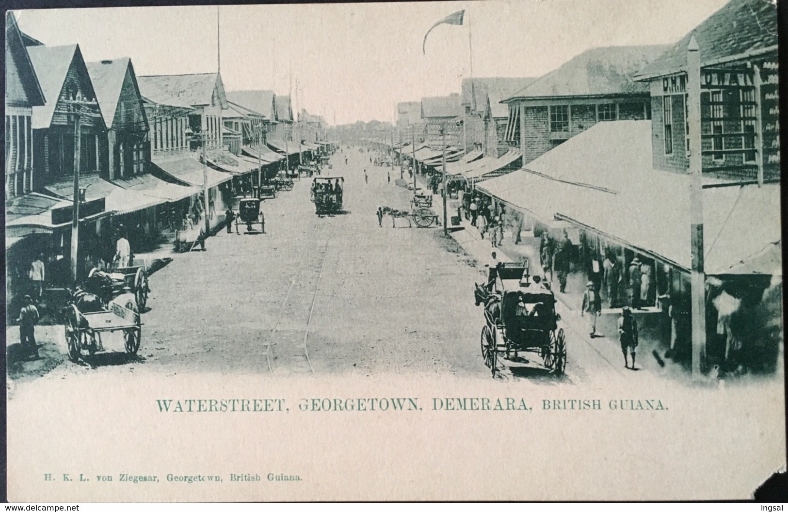 British Guyana…….Georgetown……Demerara…Water Street………Ca 1900 - Guyana (antigua Guayana Británica)