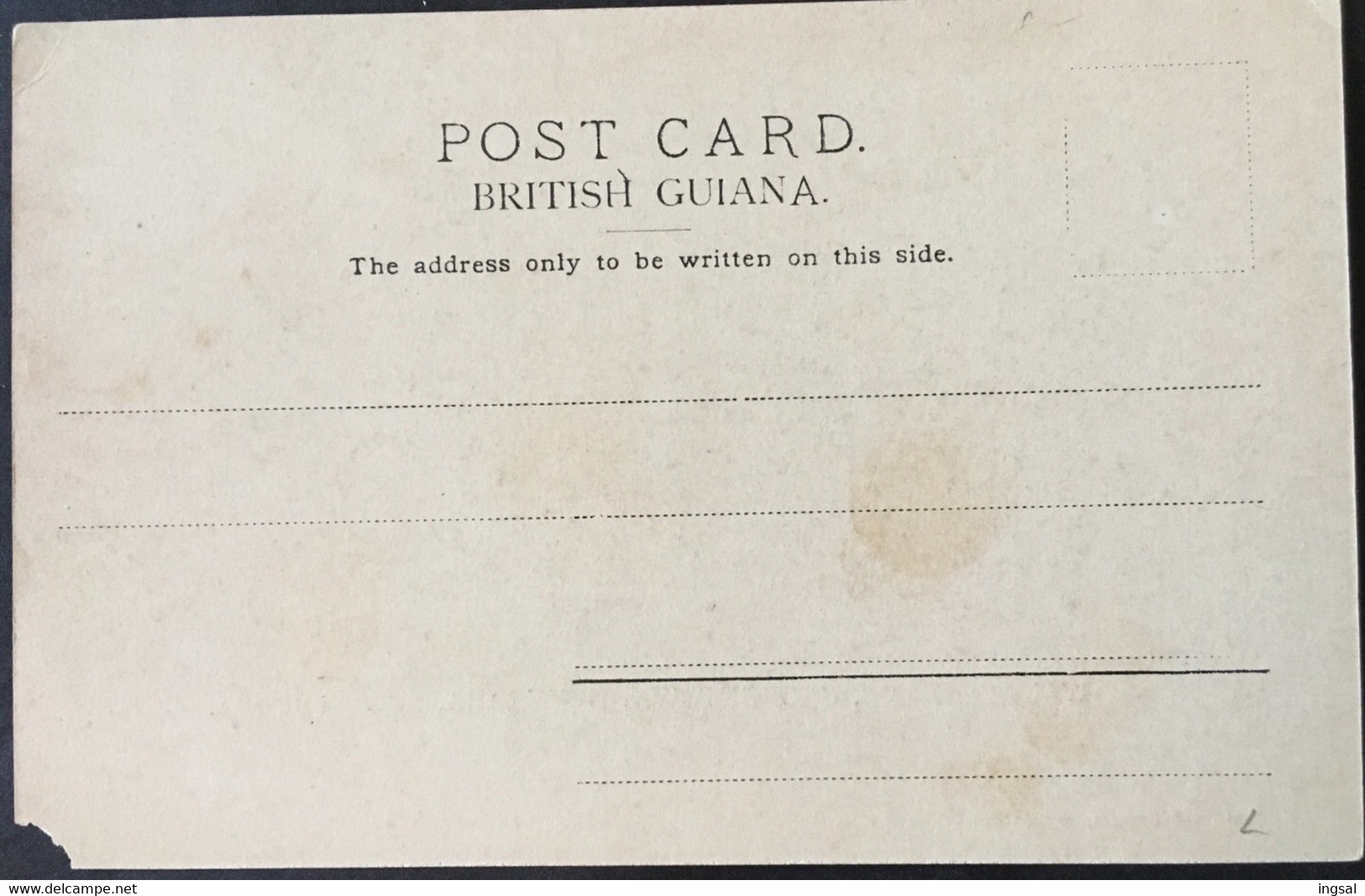 British Guyana…….Georgetown……Demerara…Water Street………Ca 1900 - Guyana (antigua Guayana Británica)