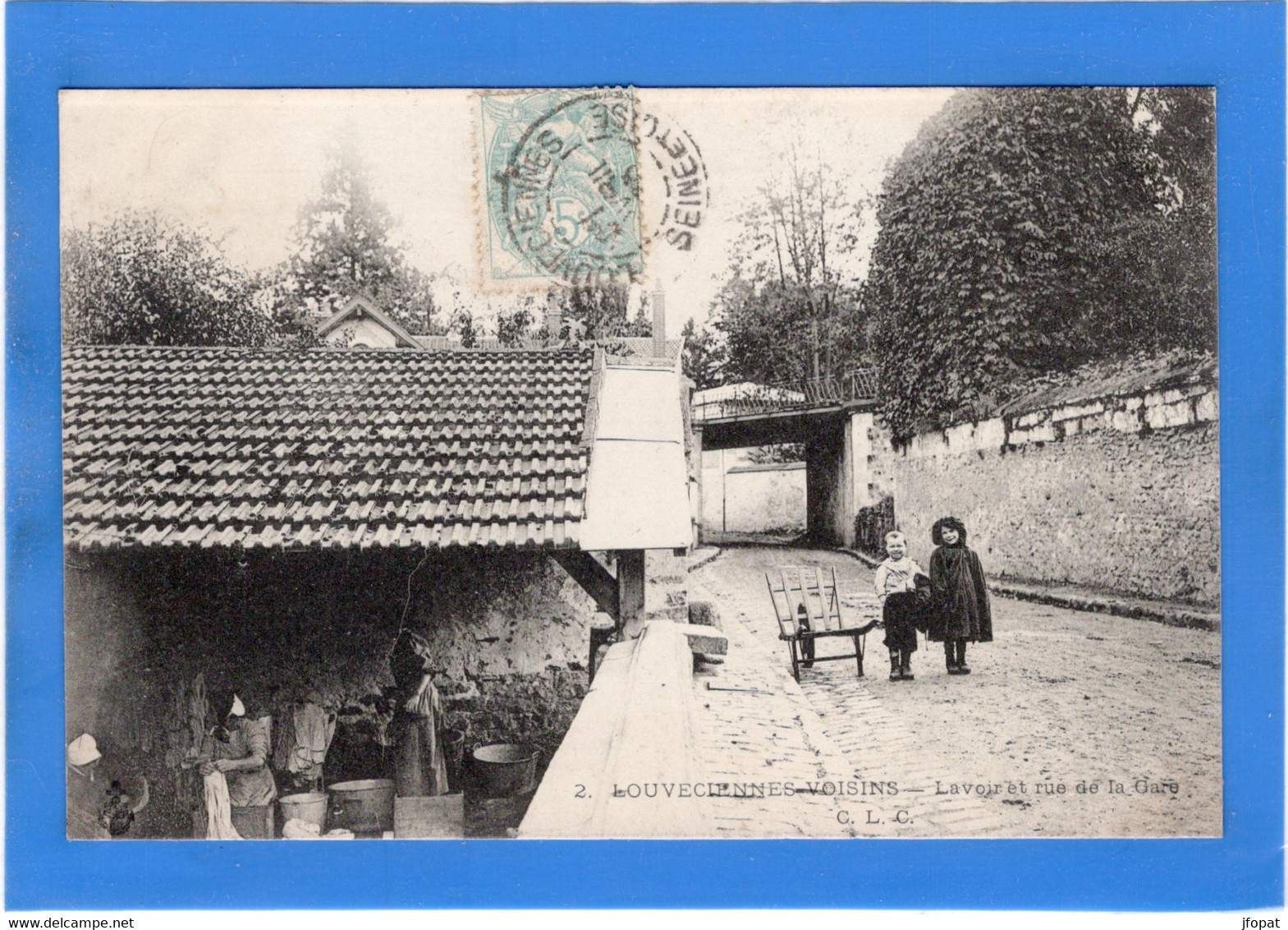 78 YVELINES - LOUVECIENNES VOISINS Lavoir Et Rue De La Gare - Louveciennes