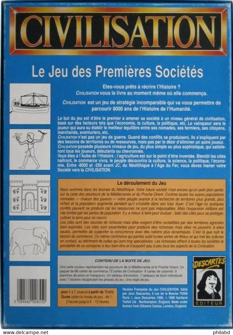 Civilisation - Le Jeu Des Premières Sociétes - Descartes 1989 TB - Andere & Zonder Classificatie