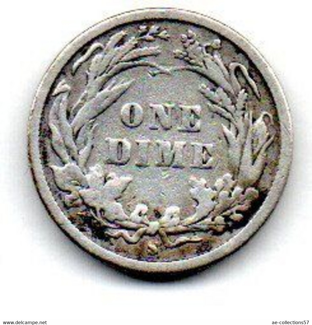 USA -  Dime 1897 S -  état  B+ - 1892-1916: Barber