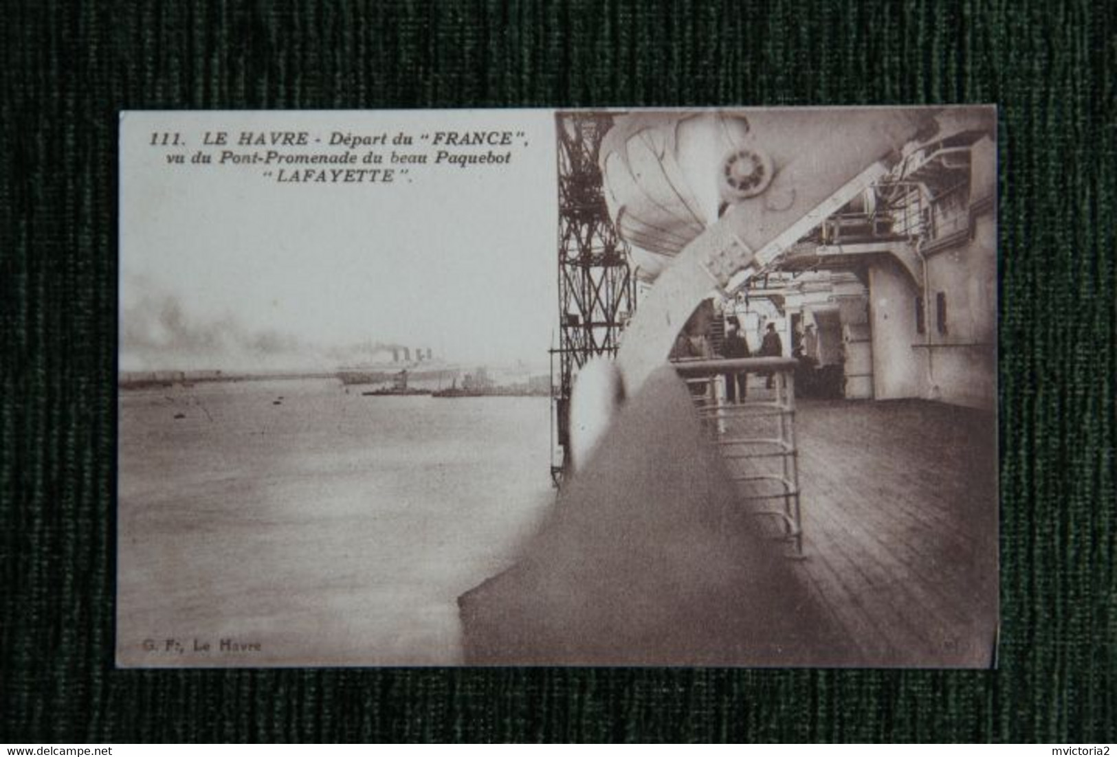 LE HAVRE - Départ Du "FRANCE", Vu Du Pont Promenade Du Beau Paquebot " LAFAYETTE". - Harbour