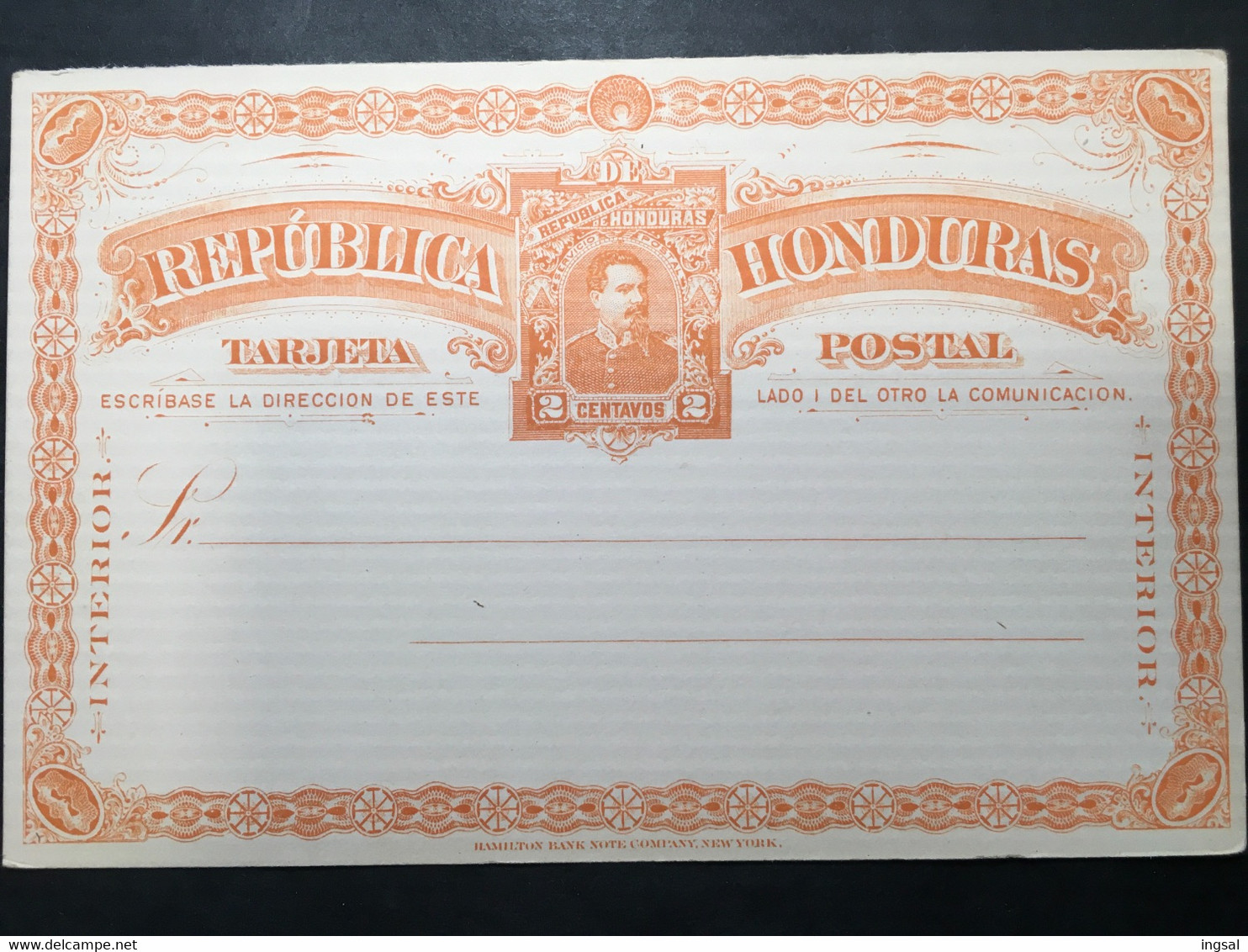 Repubblica De Honduras -      Republica De Honduras……Carte Postale.....ca1900 - Honduras