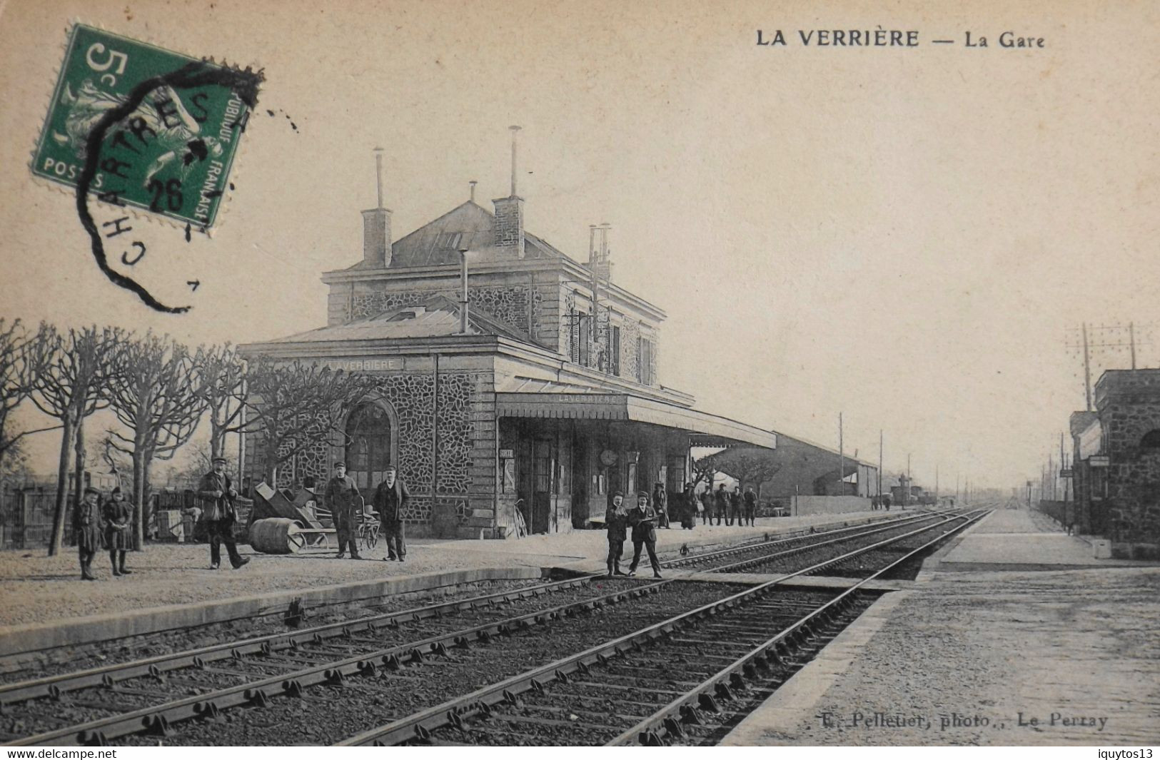 CPA. [78] Yvelines > LA VERRIERE La Gare , Les Voies , Les Quais Belle Animation - Tampon Daté 1913 - BE - La Verriere