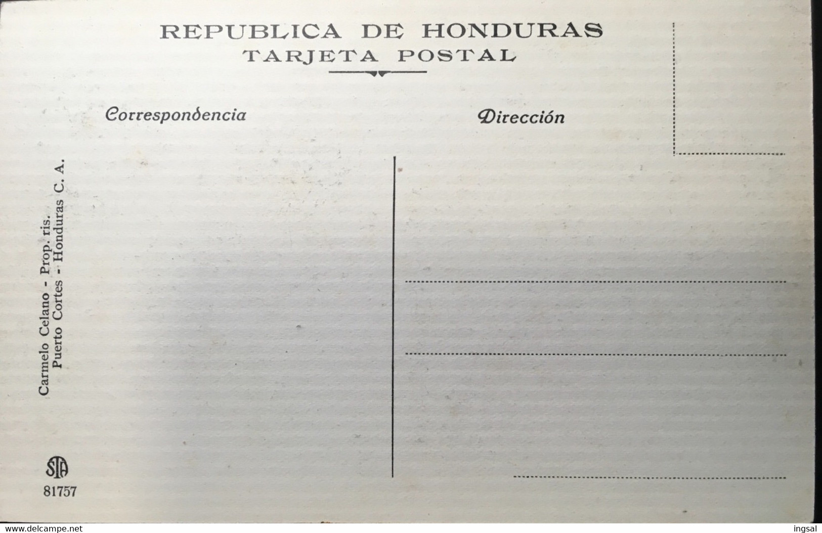Repubblica De Honduras -     Puerto Cortes…......Laguna……….ca1900/10 - Honduras