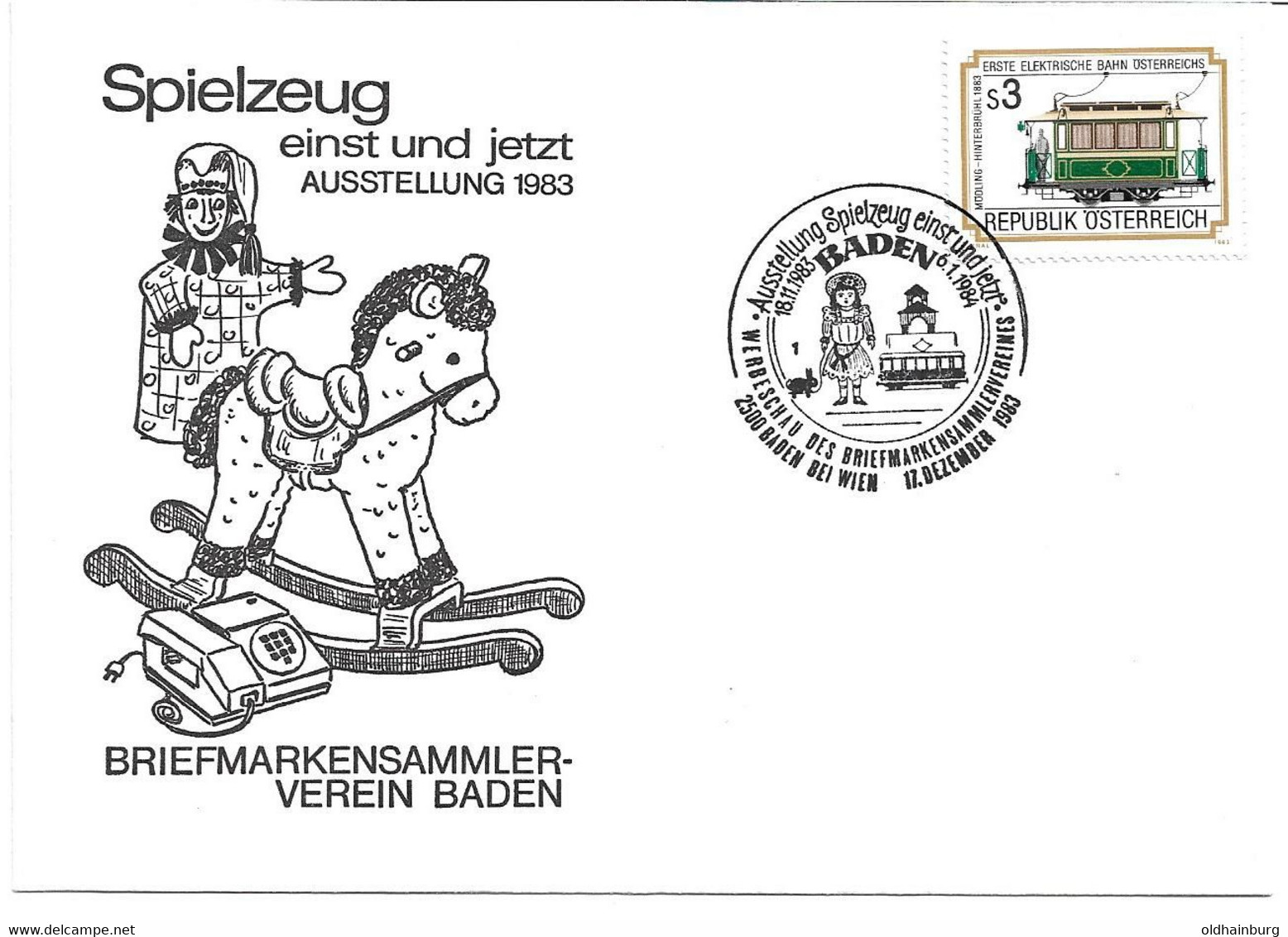 3185y: Sonderstempel Spielzeugmuseum 2500 Baden Bei Wien Aus 1983 - Poupées