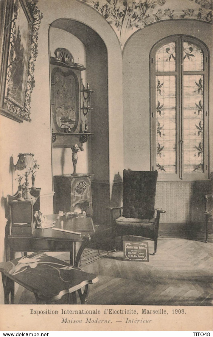 France (13 Marseille) - Exposition Internationale D'Electricité 1908 - Maison Moderne - Intérieur - Mostra Elettricità E Altre