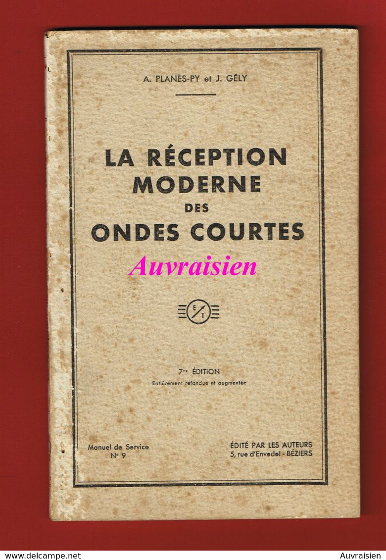 1 Plaquette  TSF Réception Moderne Ondes Courtes Manuel De Services N°9 Année ? - Libros Y Esbozos