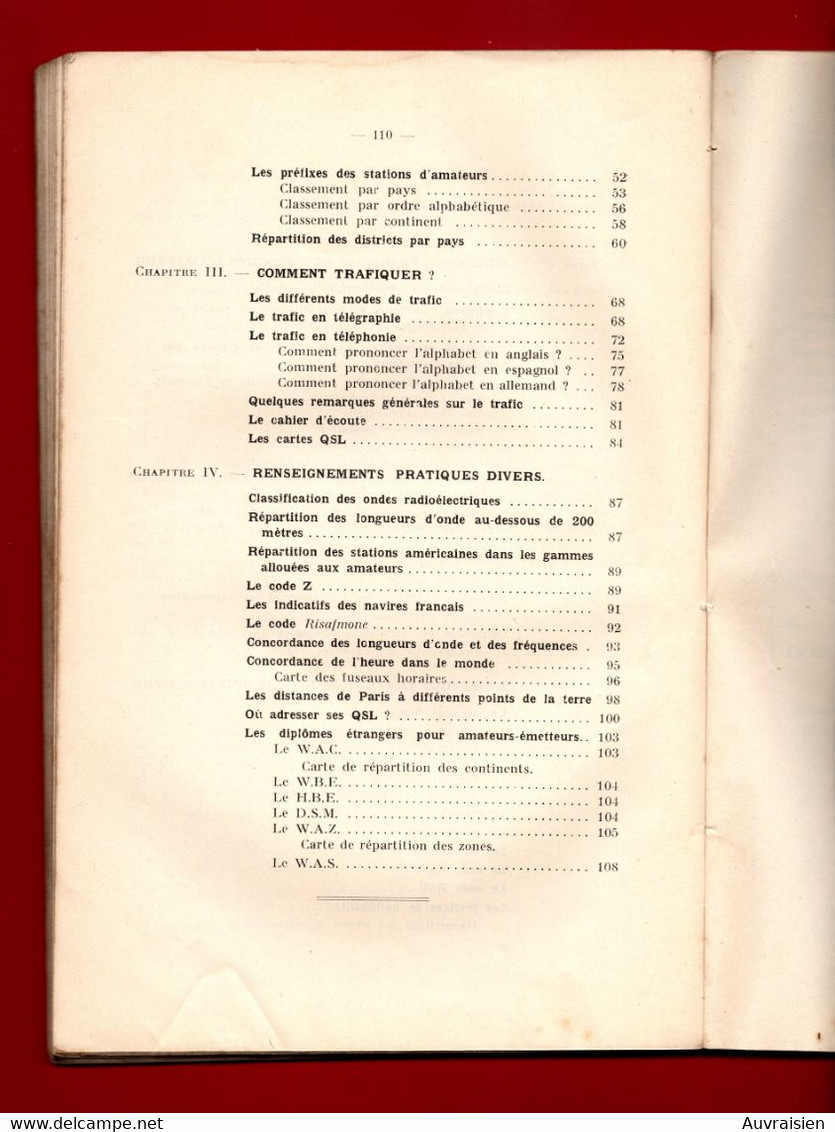 1 Plaquette  TSF Le Trafic D'Amateur Sur  Ondes Courtes Librairie De La Radio 1938 Edouart CLIQUET - Literatur & Schaltpläne