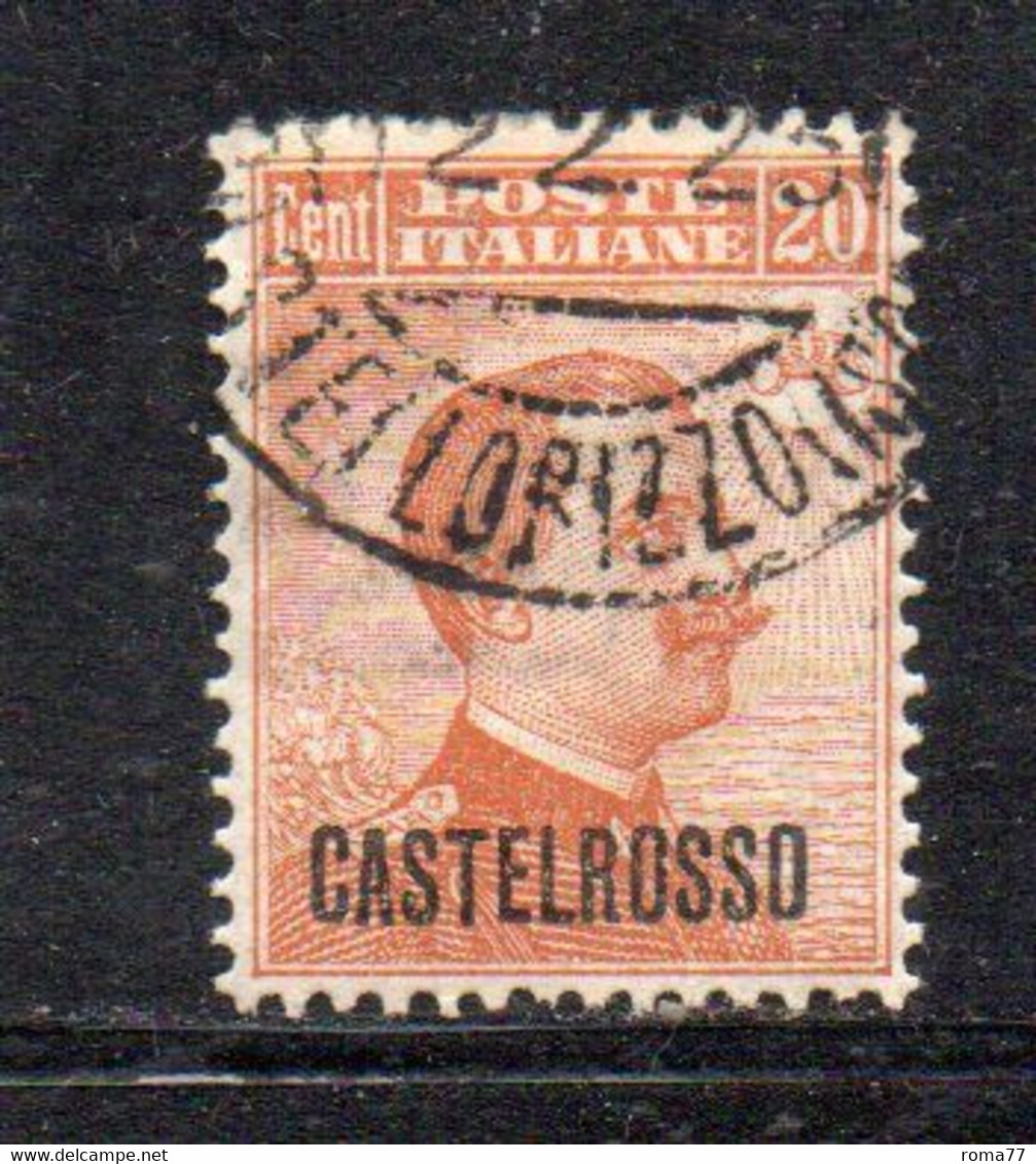 Y2366 - CASTELROSSO 1922, Sassone Il 20 Cent N. 4 Usato - Castelrosso