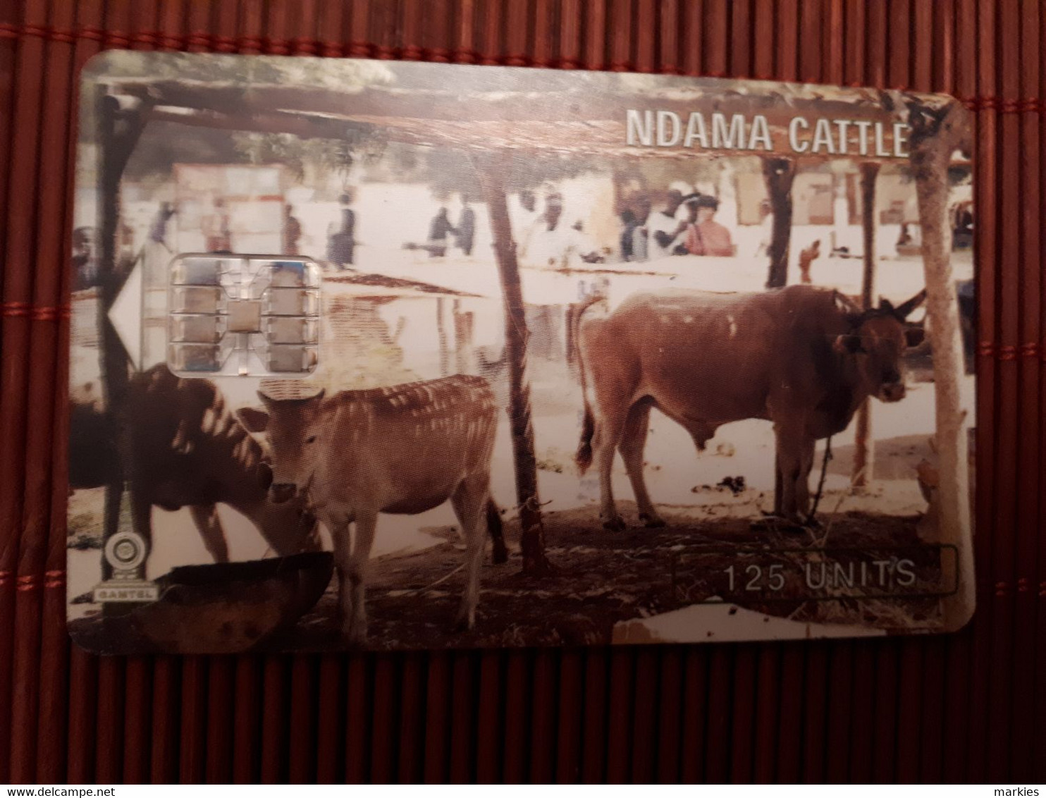 Phonecard Gambia  125 Units Ndama Cattle Used Rare - Gambia