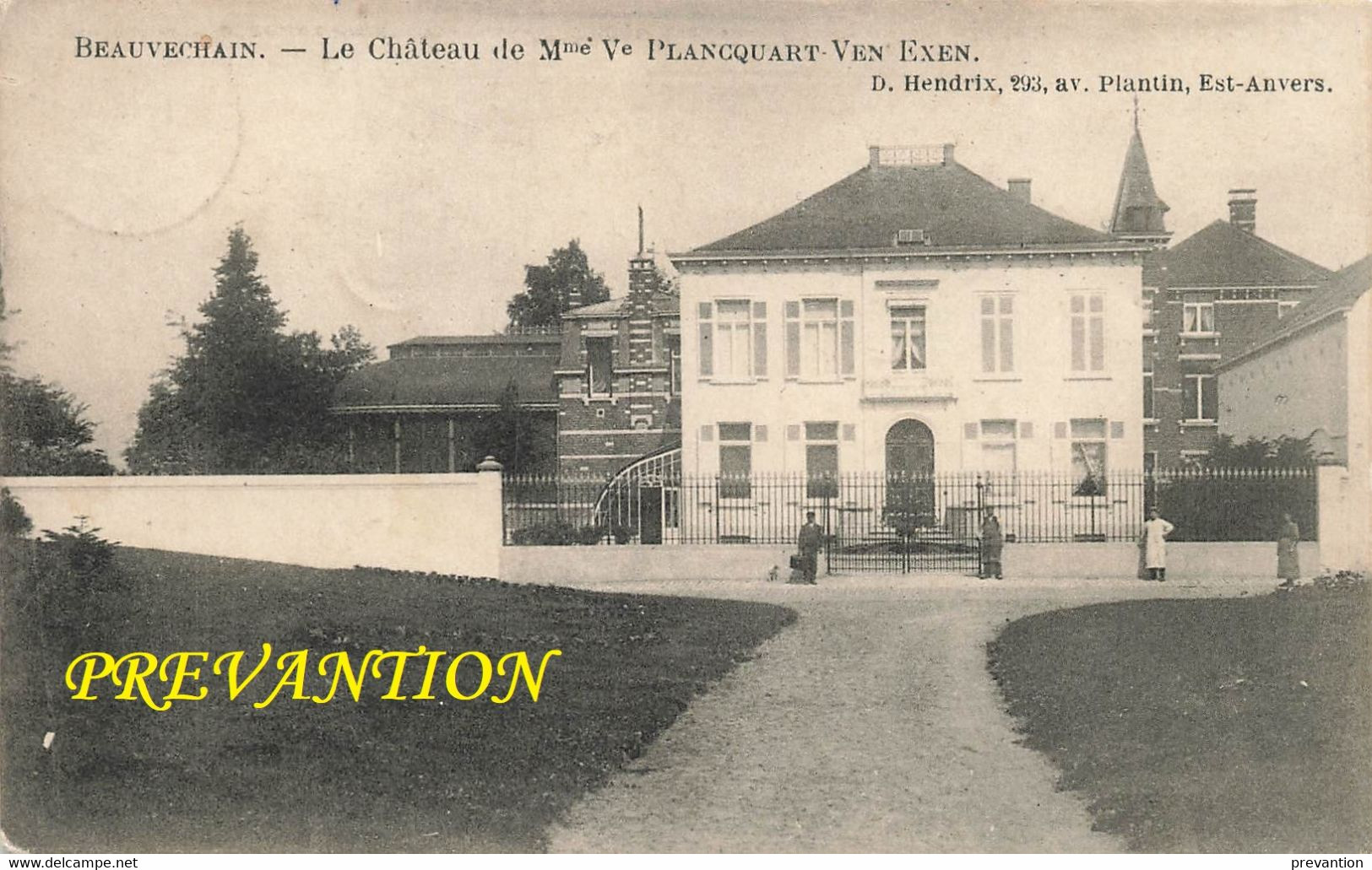 BEAUVECHAIN - Le Château De Mme Vve Plancquart Ven Exen - Carte Circulé En 1910 - Bevekom