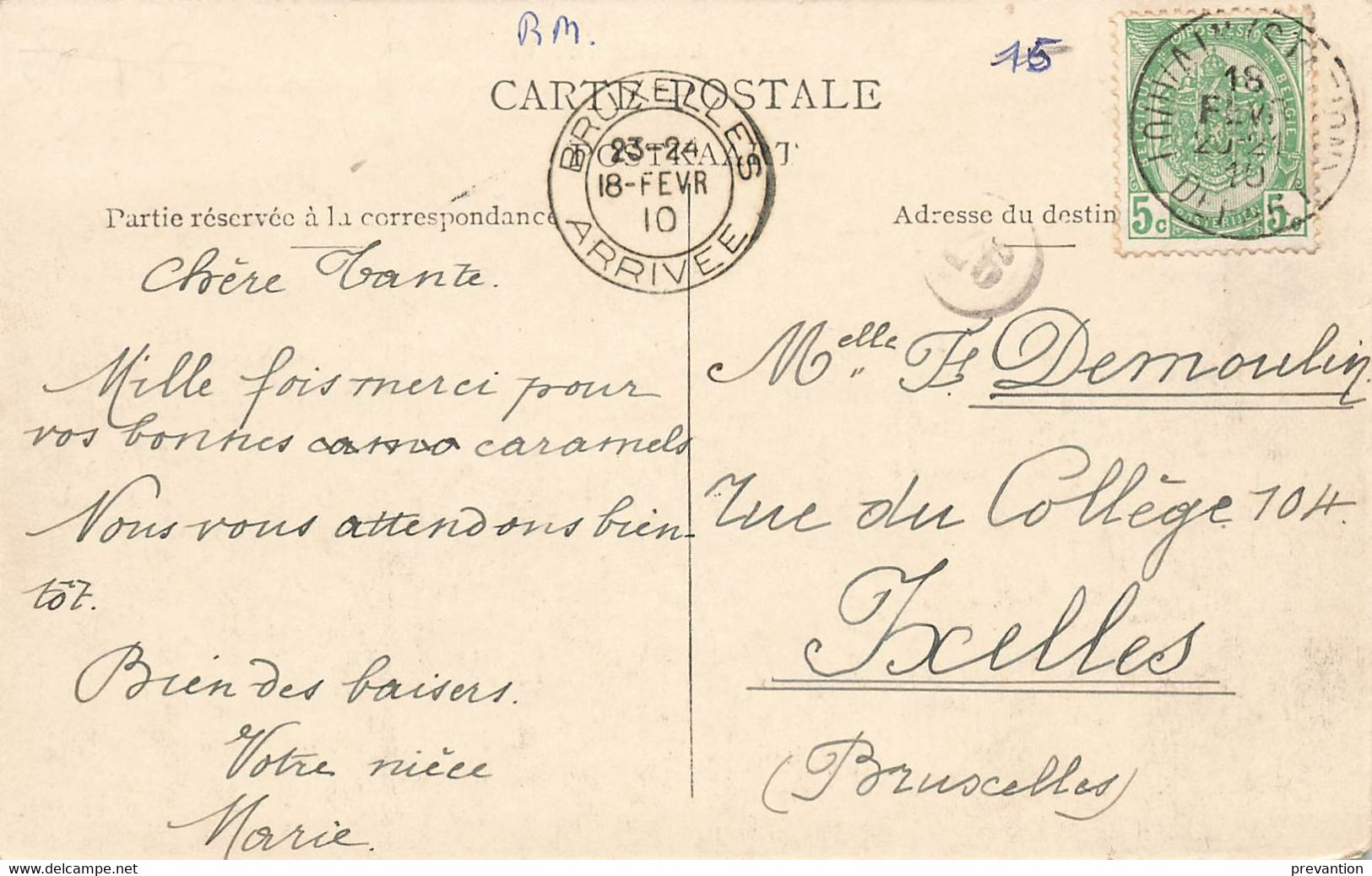 BEAUVECHAIN - Le Château De Mme Vve Plancquart Ven Exen - Carte Circulé En 1910 - Bevekom