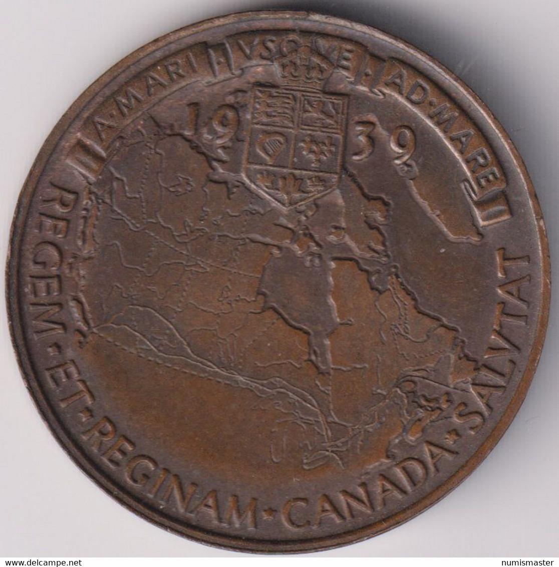 CANADA , GREAT BRITAIN ROYAL VISIT TO CANADA 1939 , MEDAL - Monarquía / Nobleza