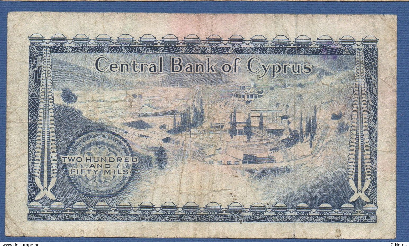 CYPRUS - P.41c – 250 Mils / Mil 01.06.1979 Circulated Serie O/64 172434 - Zypern