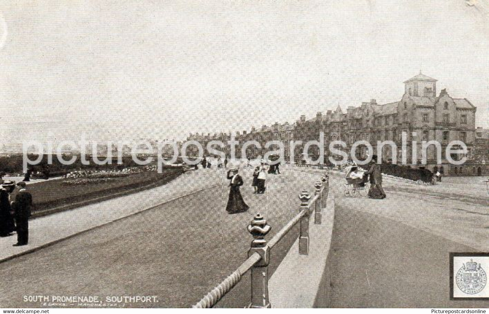 SOUTHPORT SOUTH PROMENADE OLD B/W POSTCARD LANCASHIRE - Southport