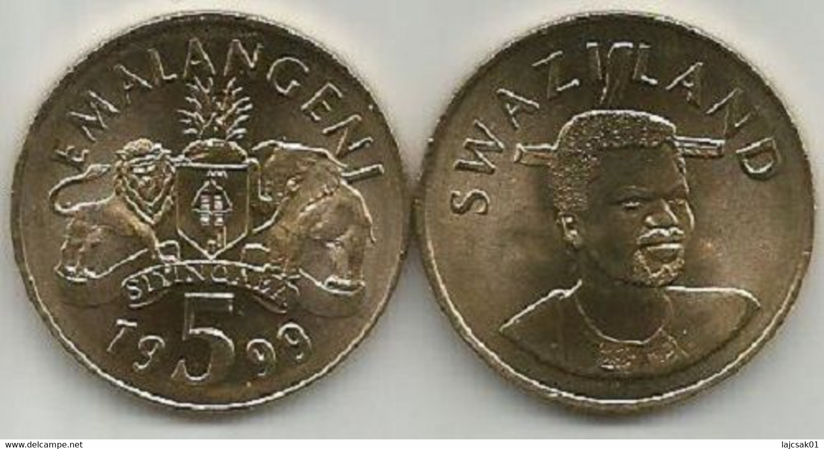 Swaziland 5 Emalangeni 1999. High Grade - Swaziland