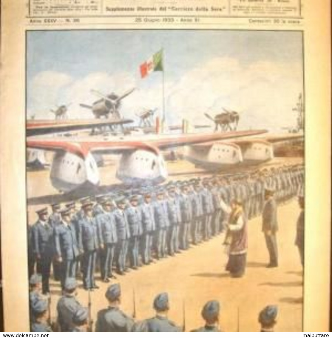 LA DOMENICA DEL CORRIERE 25 GIUGNO 1933 - Cod.L512-506 M+E+D - Aviation