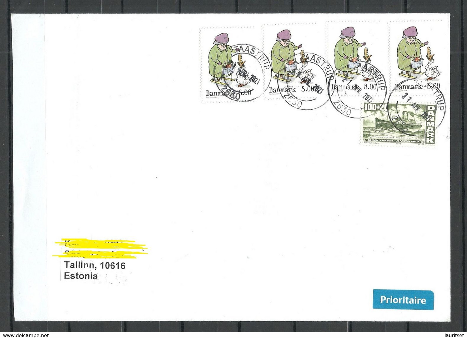 DENMARK Dänemark 2021 Cover To Estonia O Taastrup - Briefe U. Dokumente