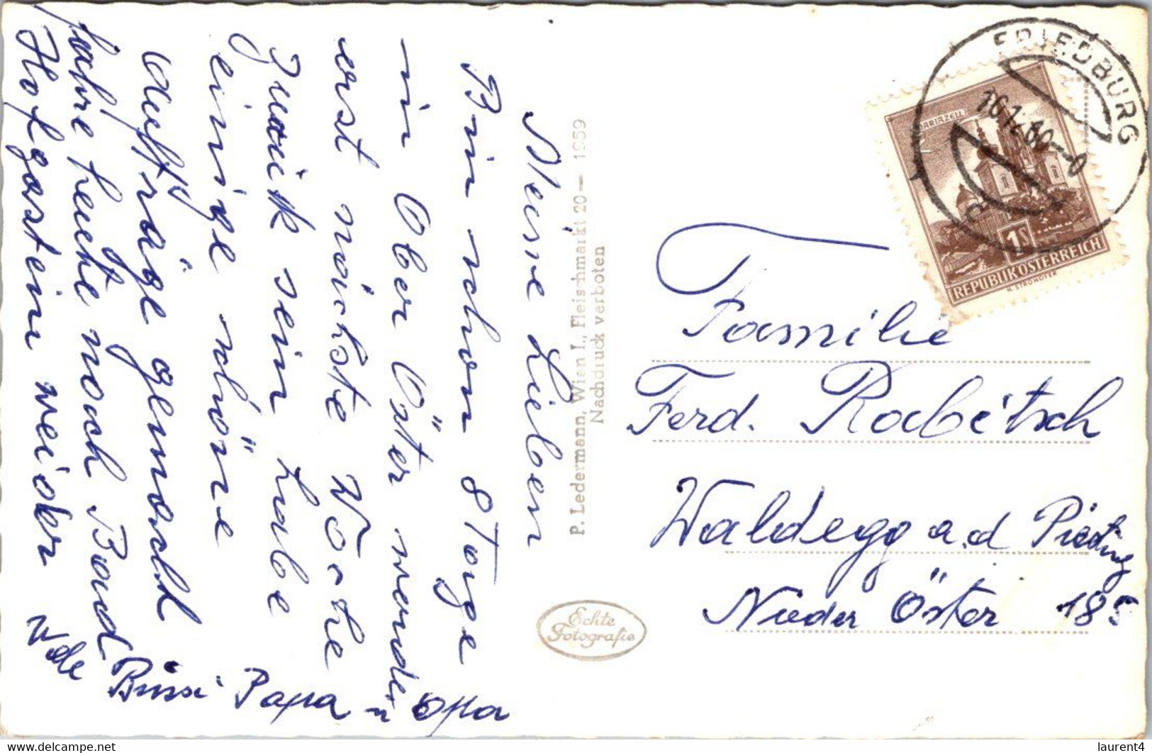 (1 B 9) B/w - Older Postcard - Austria - Mattighofen (posted 1960) - Mattighofen