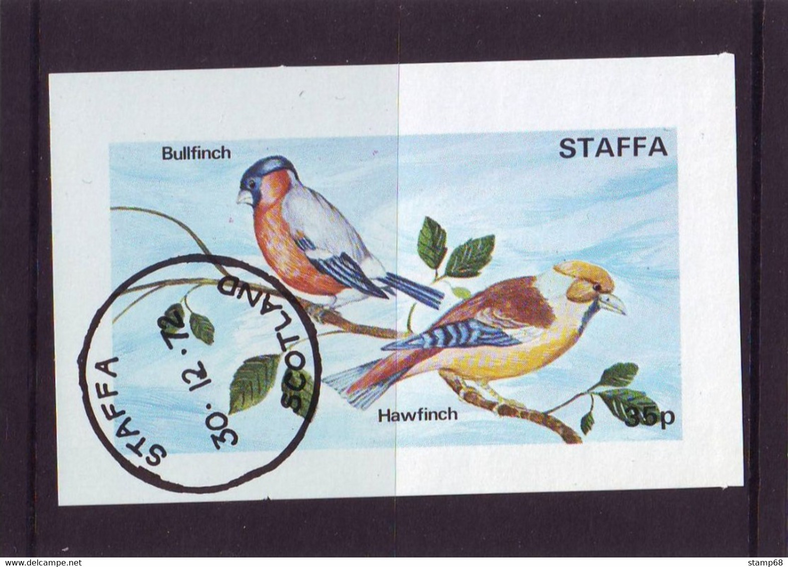 Staffa Scotland Local Issue Birds Bullfinch And Hawfinch 1972 Used Gestempeld - Local Issues