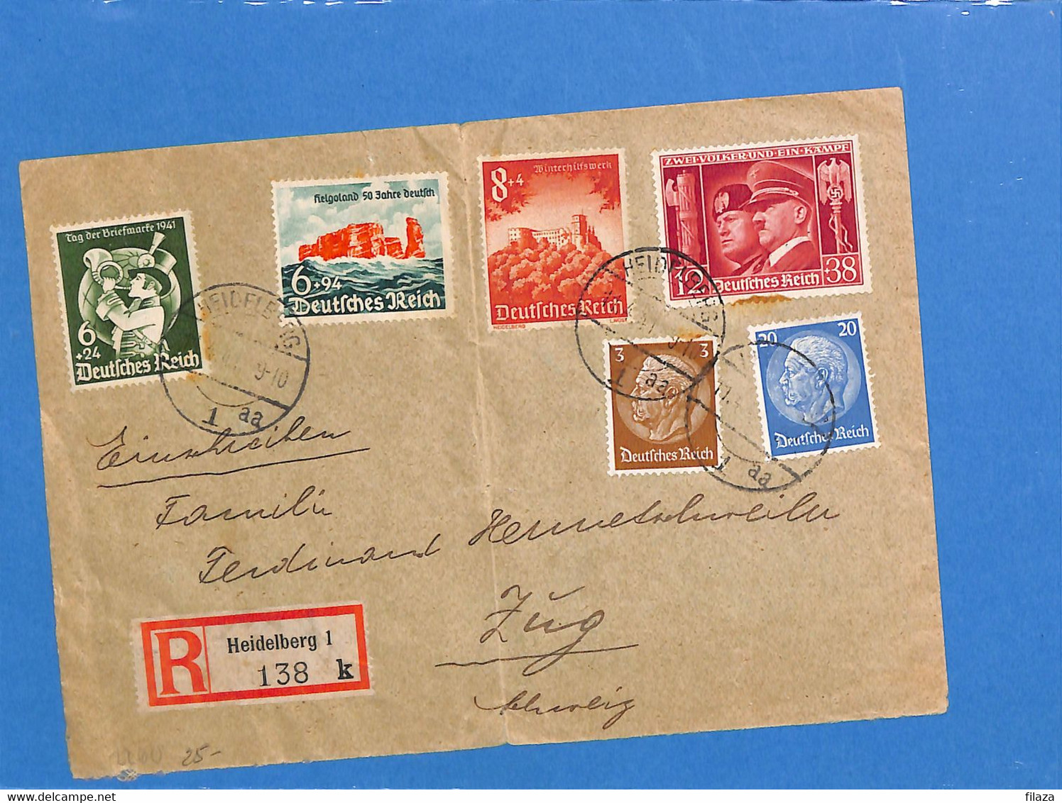 Allemagne Reich 1941 Lettre De Heidelberg à La Suisse, Avec Censure (G3778) - Covers & Documents