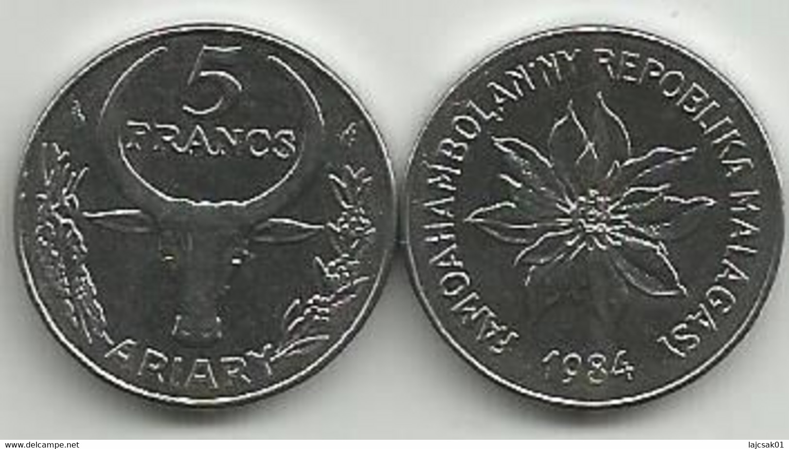 Madagascar 5 Francs 1984. High Grade - Madagaskar