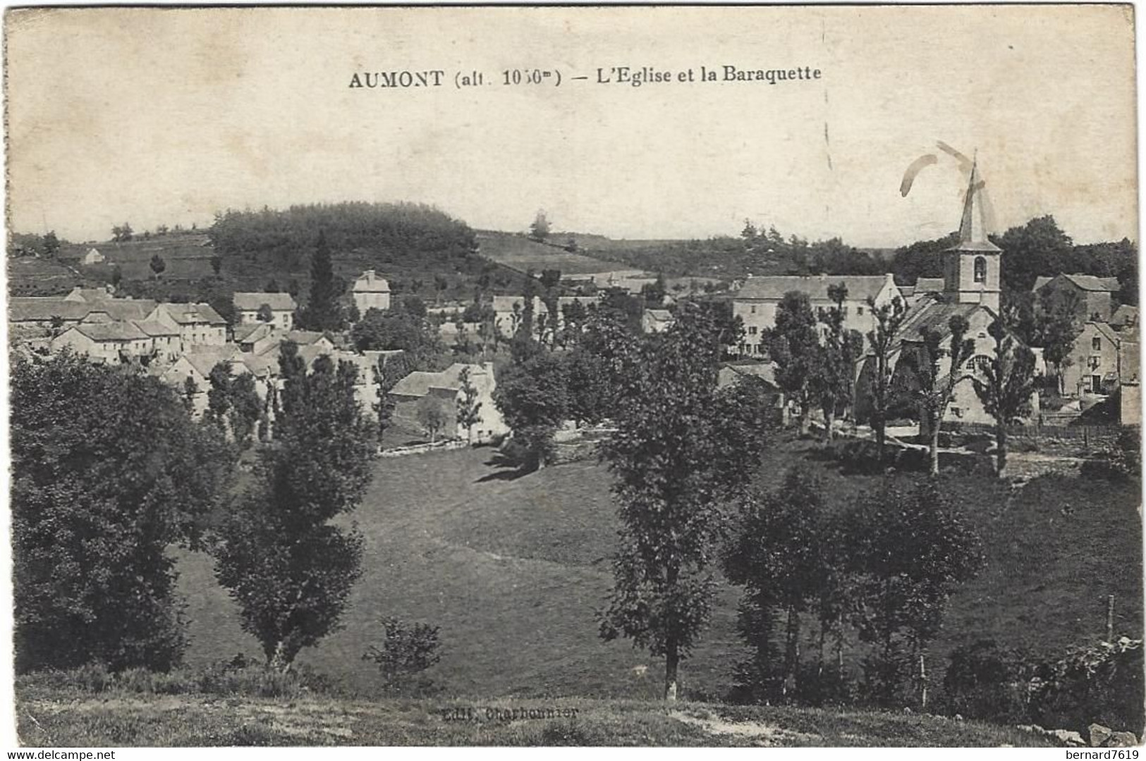 48  Aumont  -   L'eglise Et La Baraquette - Aumont Aubrac