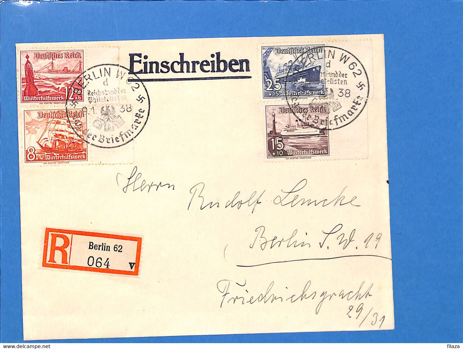 Allemagne Reich 1938 Lettre De Berlin   (G3843) - Covers & Documents