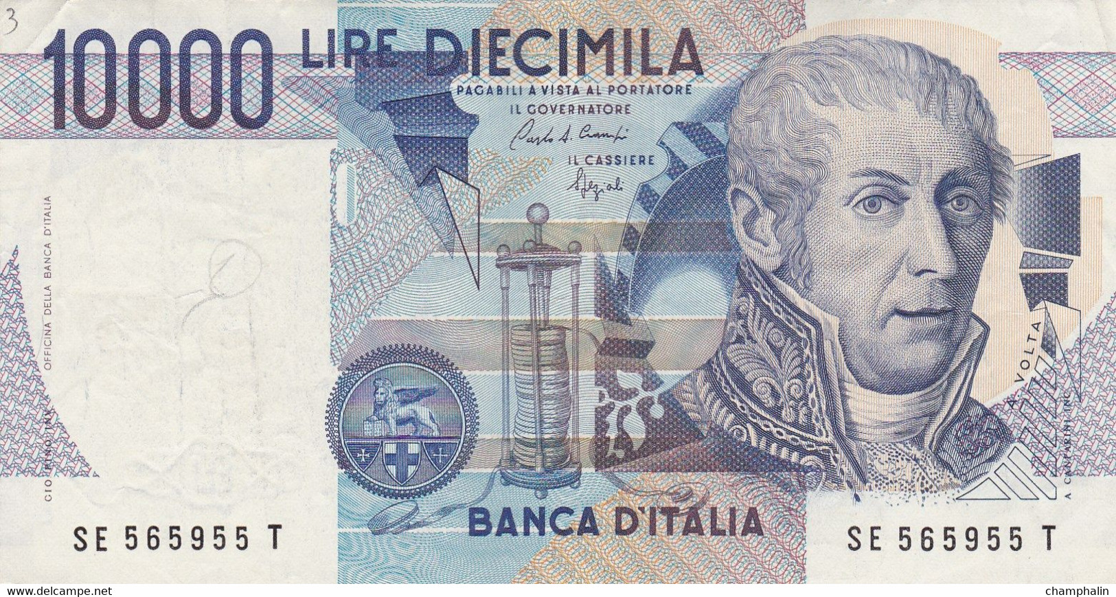 Italie - Billet De 10000 Lire - A. Volta - 3 Septembre 1984 - P112b - 10000 Lire
