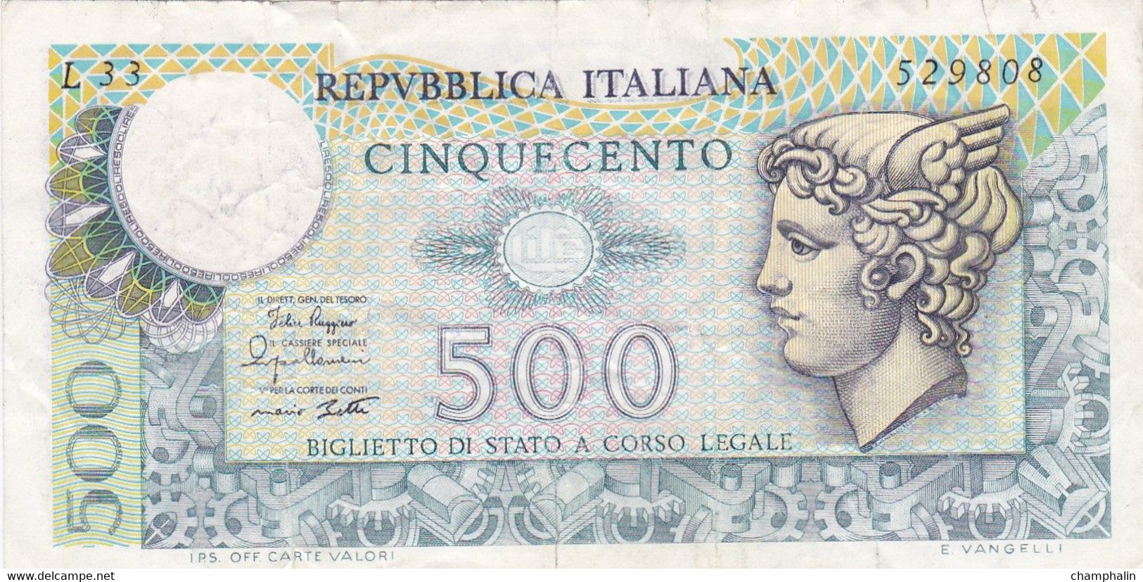 Italie - Billet De 500 Lire - 2 Avril 1979 - P94 - 500 Liras