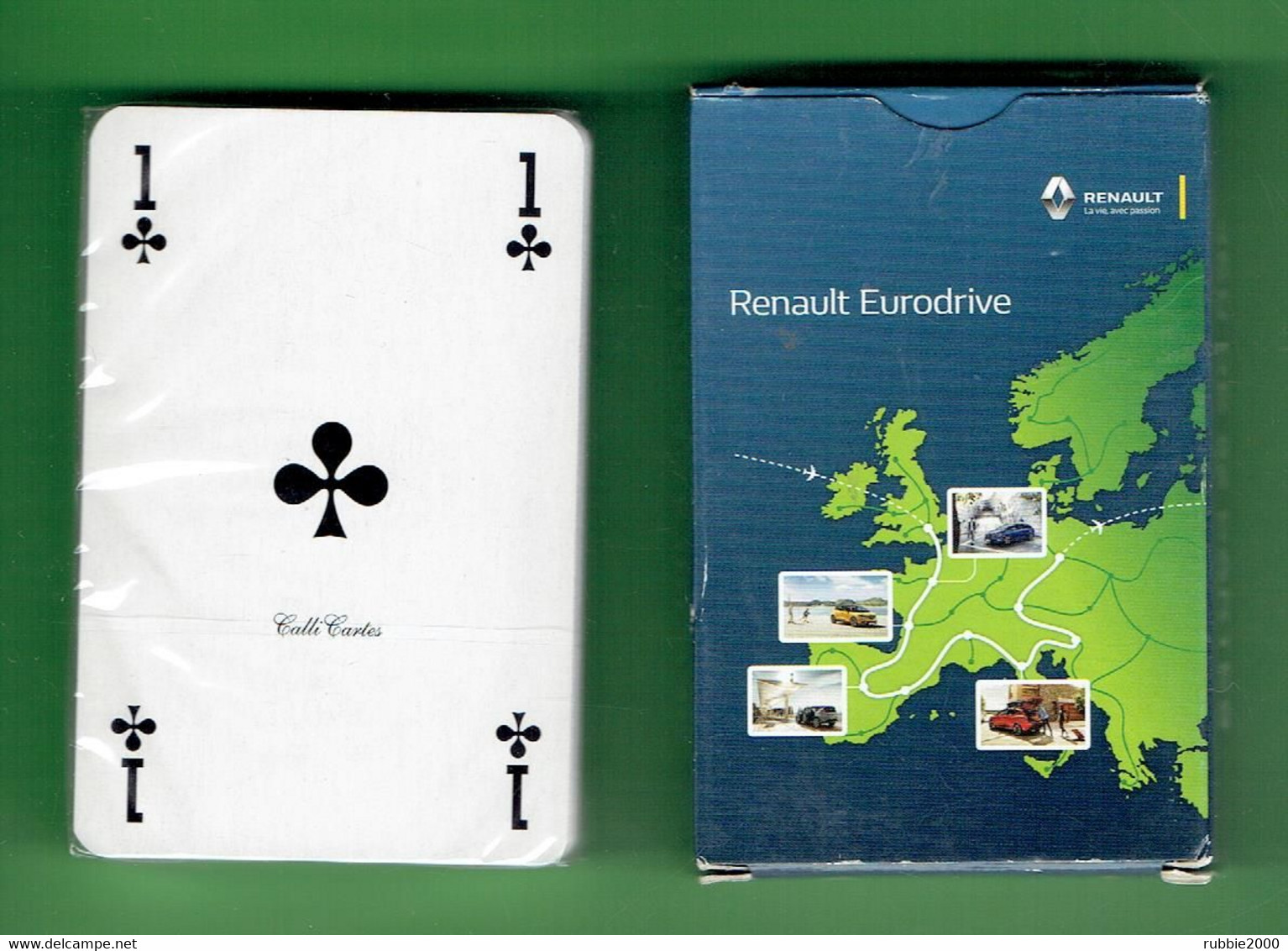 VOITURE RENAULT EURODRIVE JEU DE 52 CARTES A JOUER - 54 Cartes