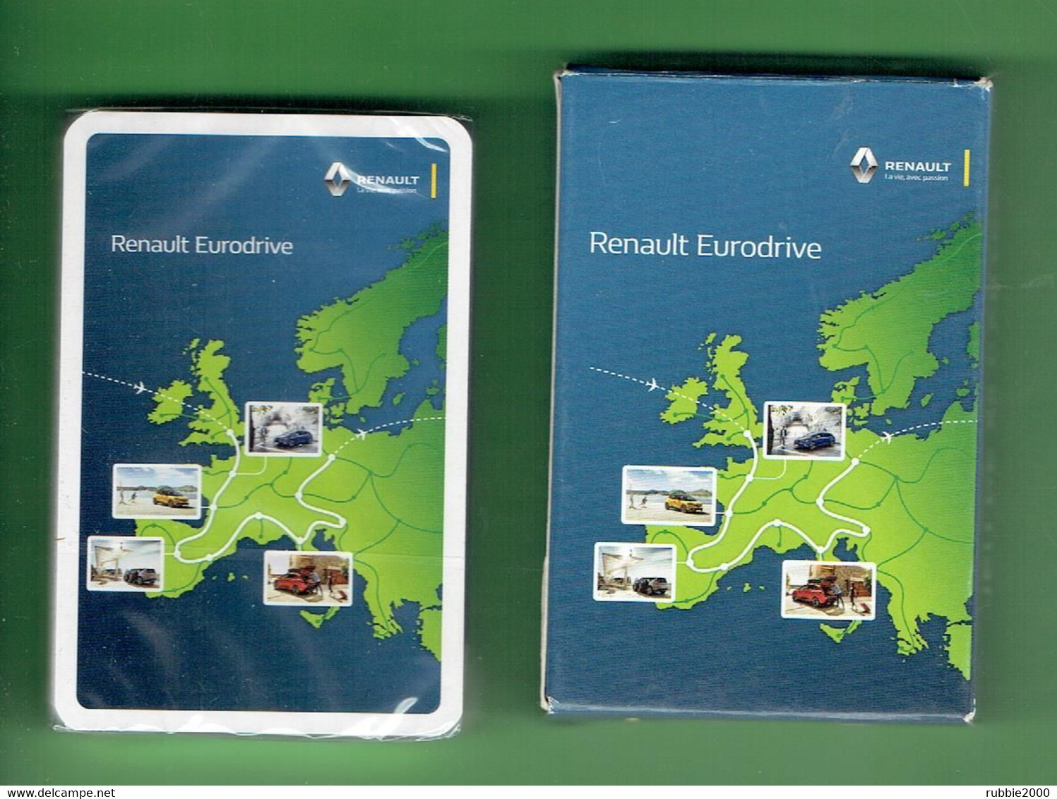 VOITURE RENAULT EURODRIVE JEU DE 52 CARTES A JOUER - 54 Cards