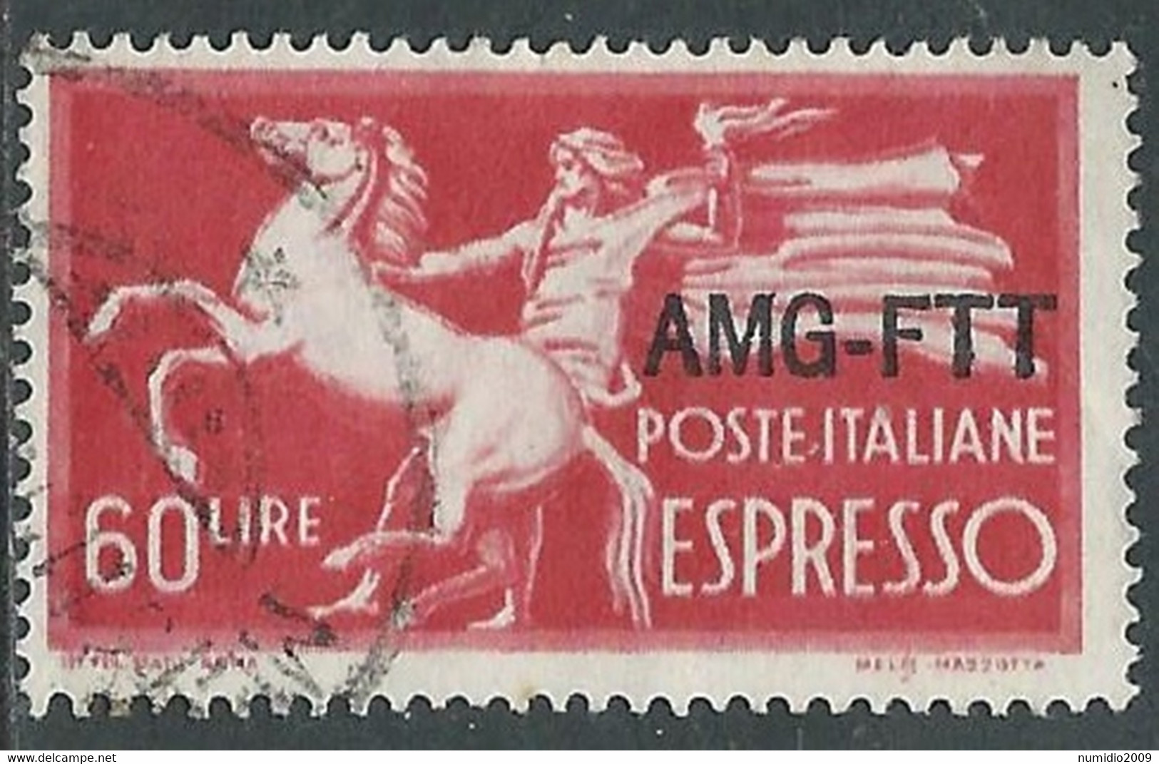 1950 TRIESTE A ESPRESSO USATO 60 LIRE - RA12-9 - Poste Exprèsse