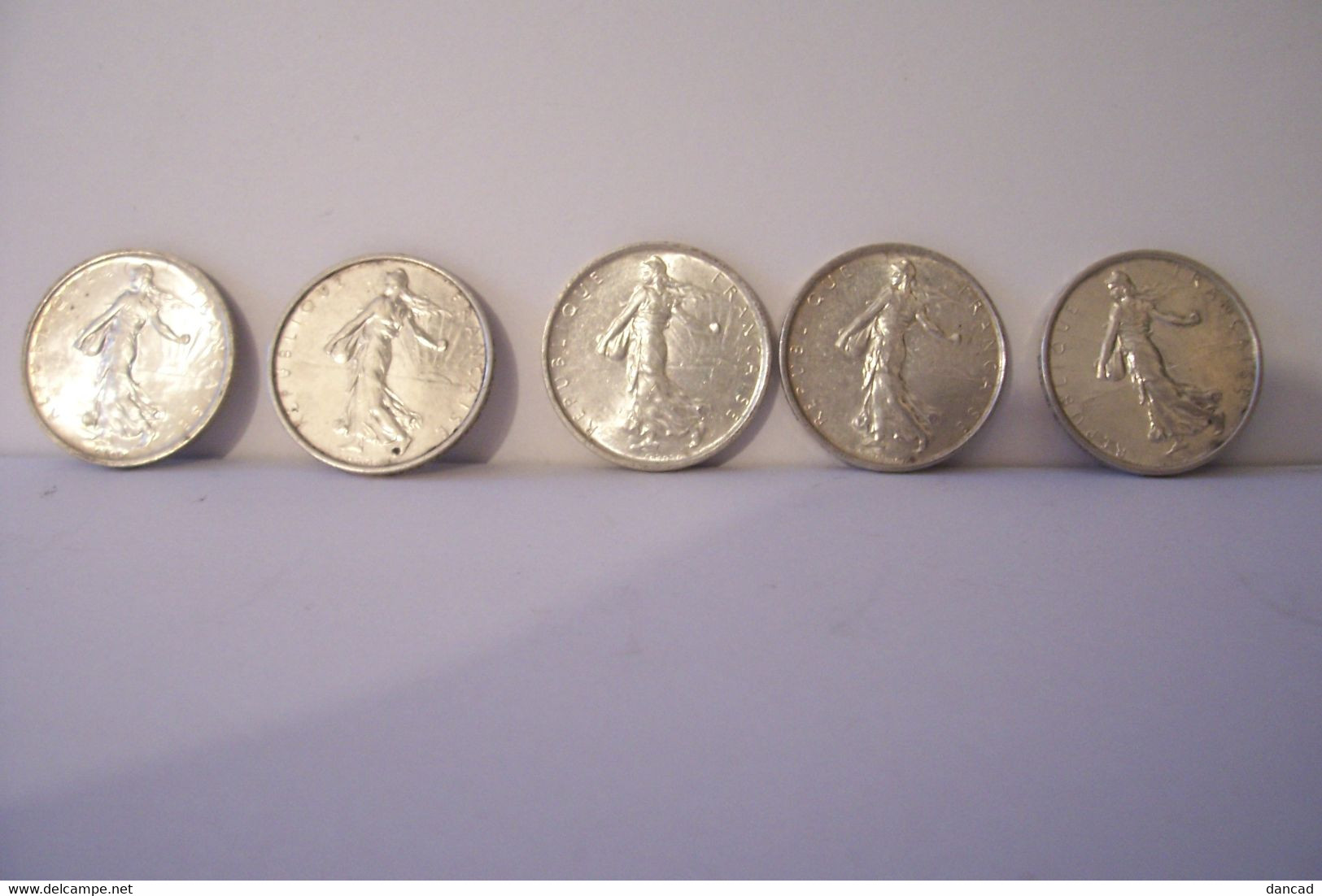 LOT  * SEMEUSE - 5 FRANCS  -( 1960 - 1962 - 1963  (X 3 )    -) - REPUBLIQUE  FRANCAISE  ( Argent ) - à Nettoyer - Sonstige & Ohne Zuordnung