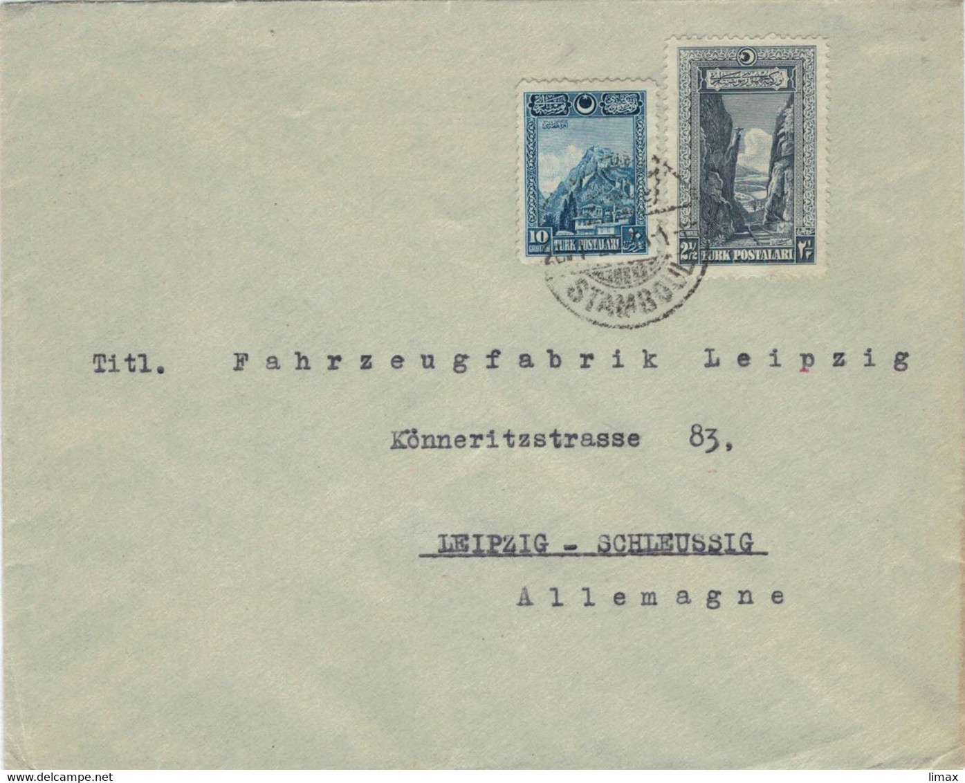 Ankara Kalesi - Sakarya-Schlucht - Istambul 1929 > Leipzig - Lettres & Documents