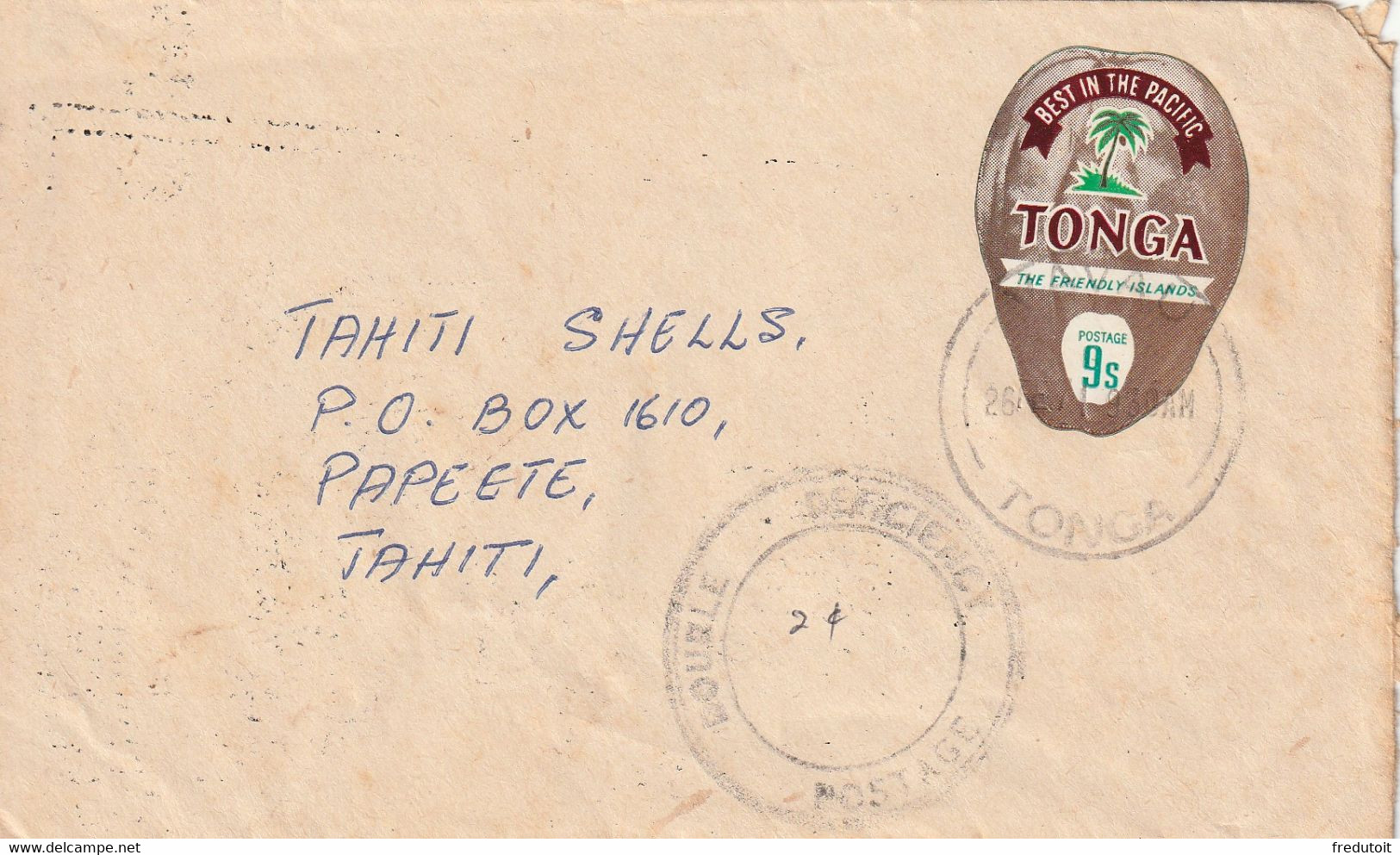 TONGA - LETTRE : De Vava'u Pour Tahiti Le 26/02/1971 - Tonga (1970-...)