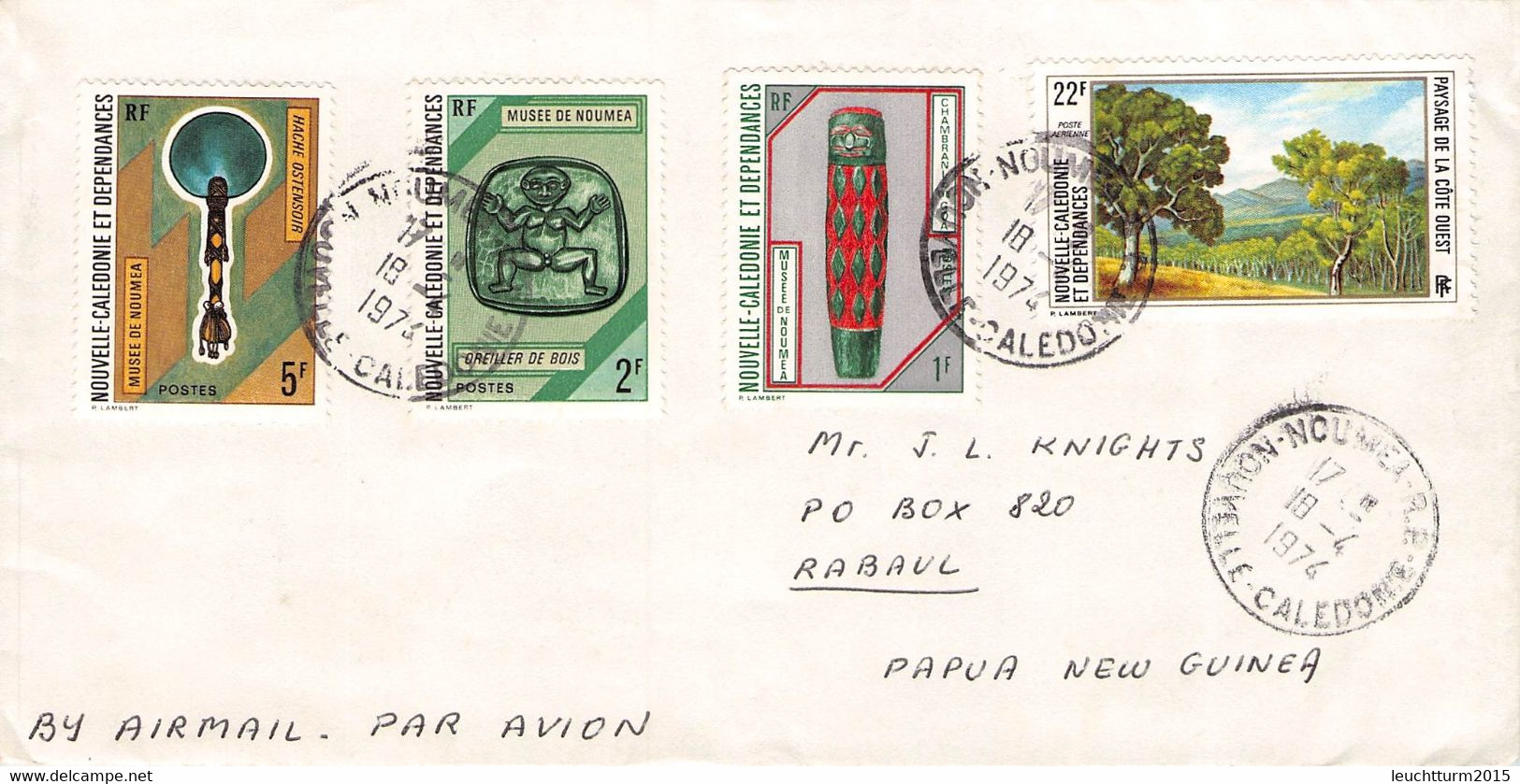 NEW CALEDONIA - AIR MAIL 1974 NOUMEA > RABAUL / PAPUA NG / QC175 - Storia Postale