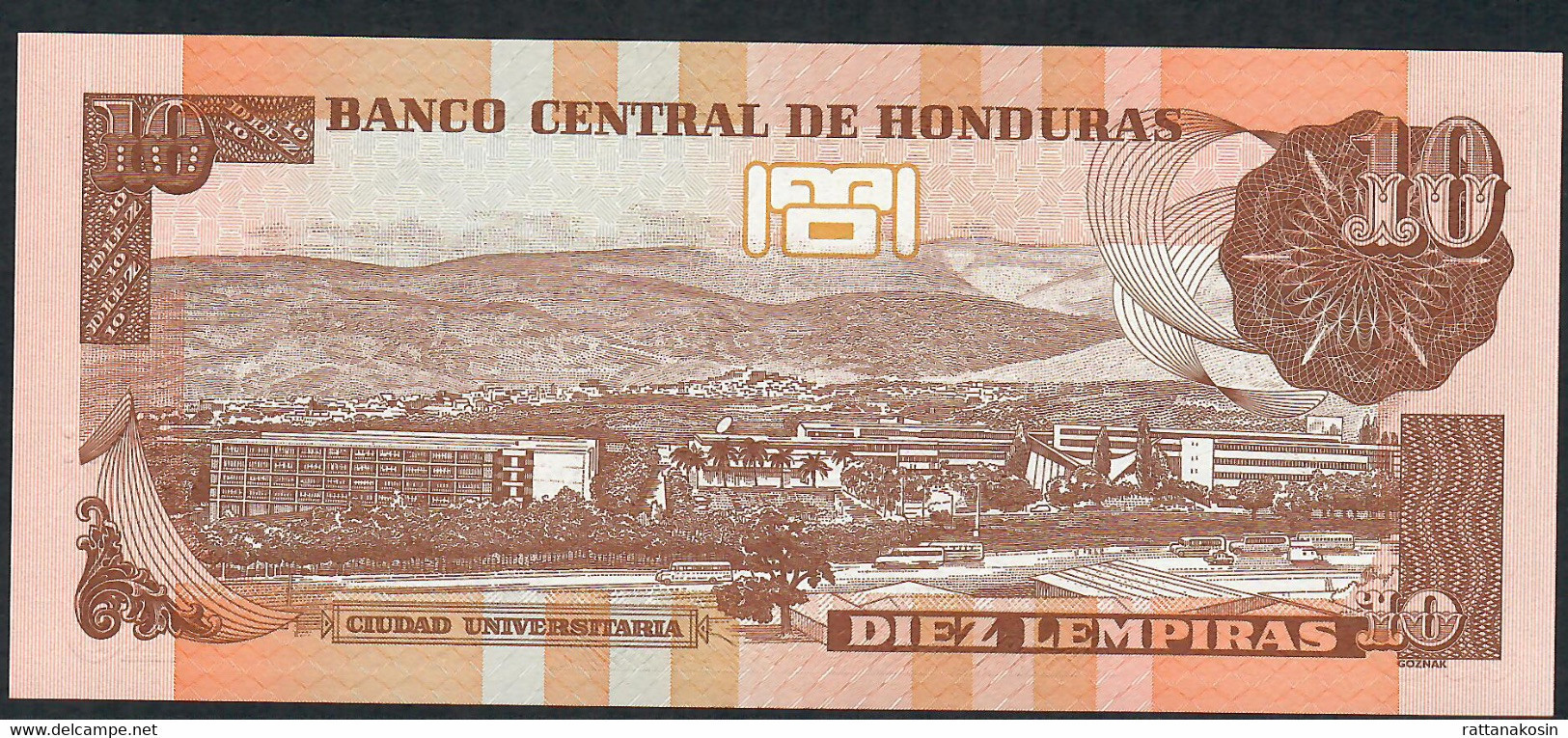 HONDURAS P99c ? 10 LEMPIRAS 20.6.2019 #CE  NEW DATE 2019 Different Printer GOZNAK    UNC. - Honduras