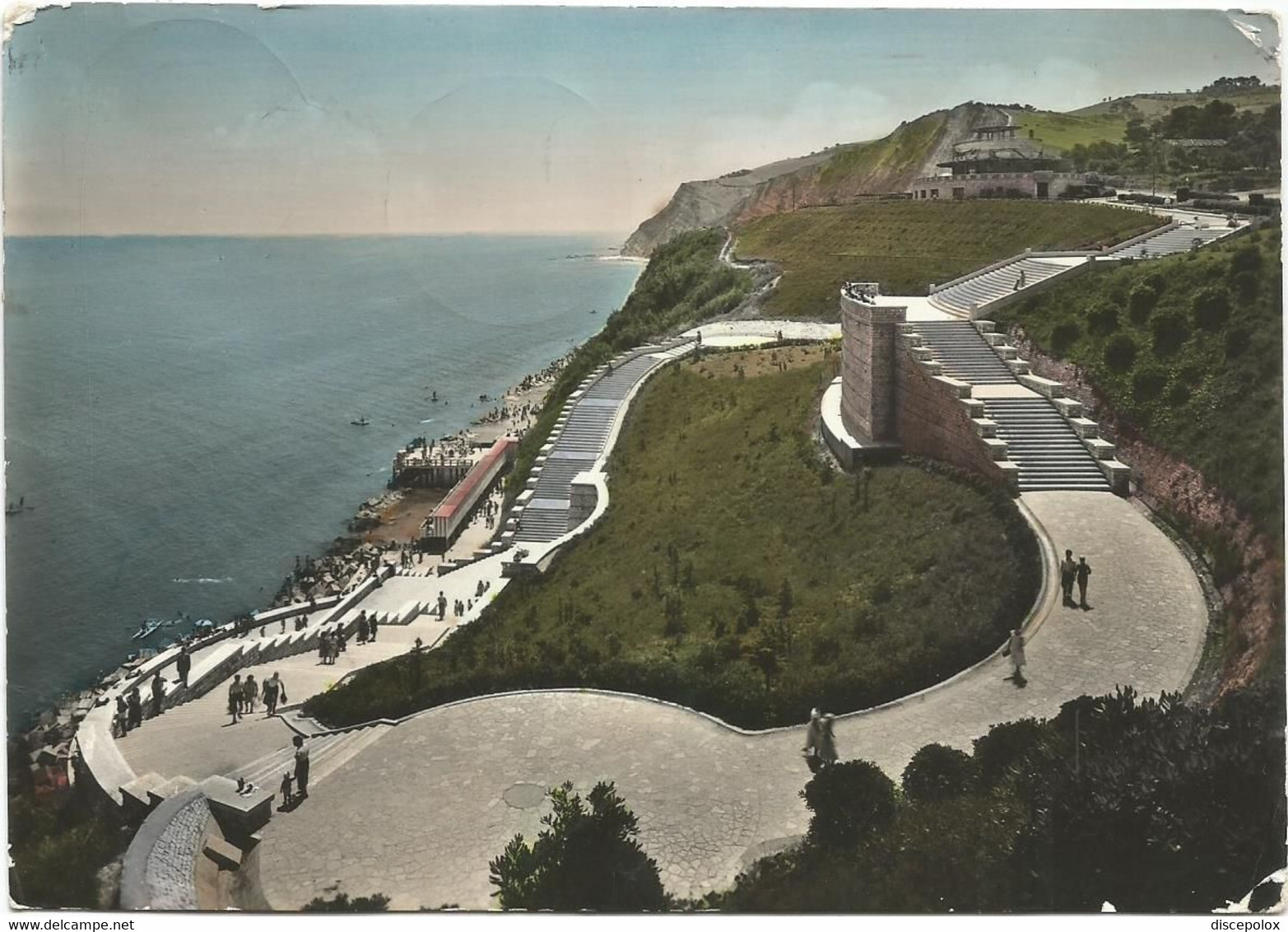 AA3291 Ancona - La Scalinata Del Passetto Panorama / Viaggiata 1955 - Ancona